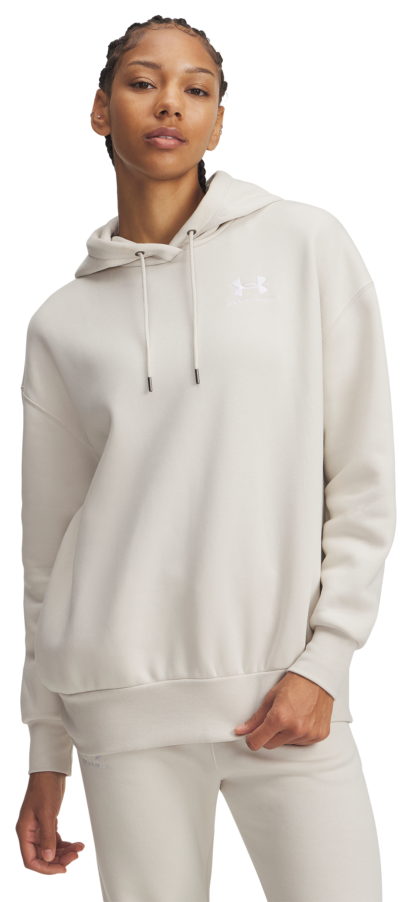 Image of Under Armour Icon Fleece Oversized Hoodie - Summit White - M