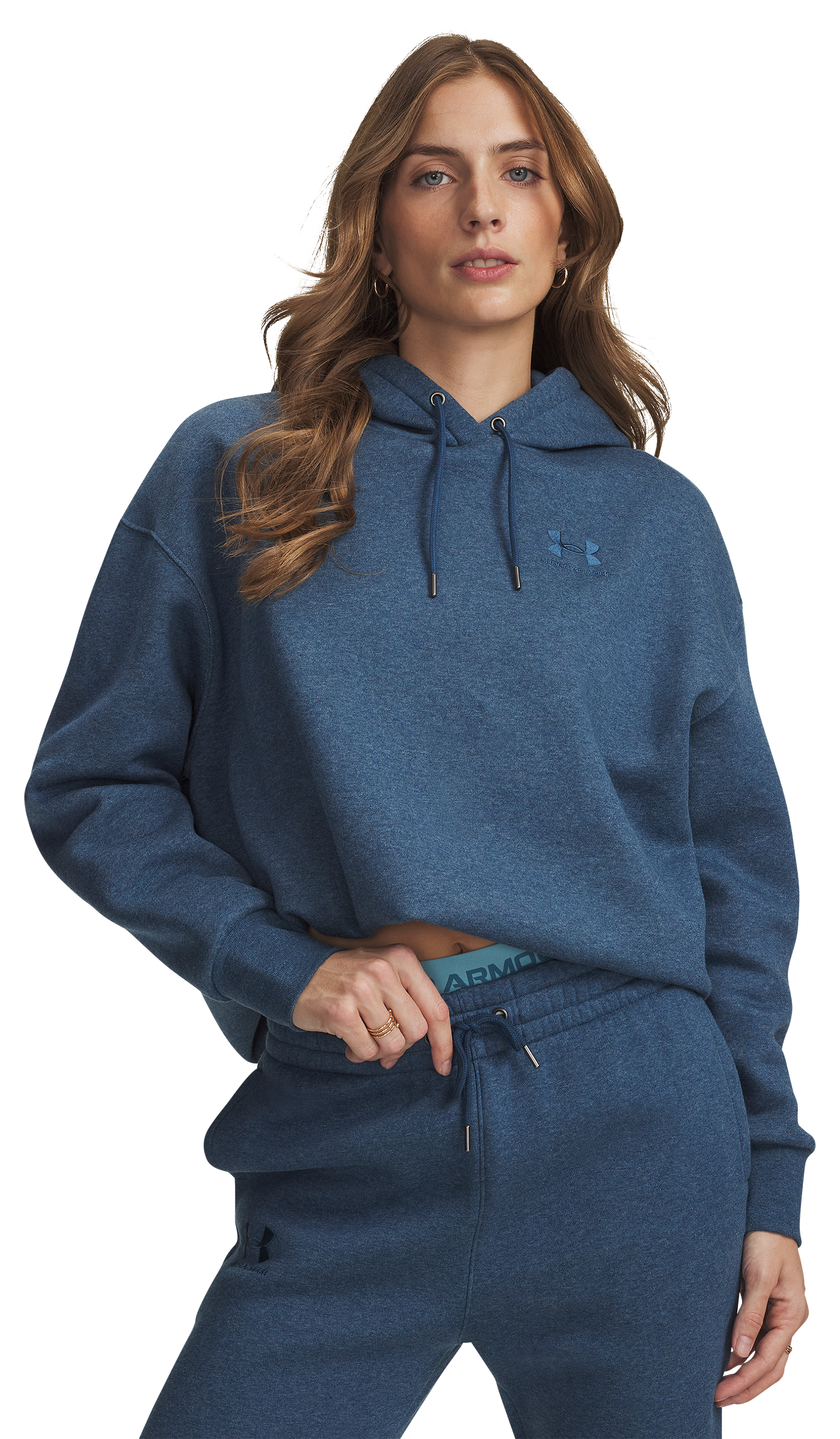 Image of Under Armour Icon Fleece Oversized Hoodie - Wham Blue - L