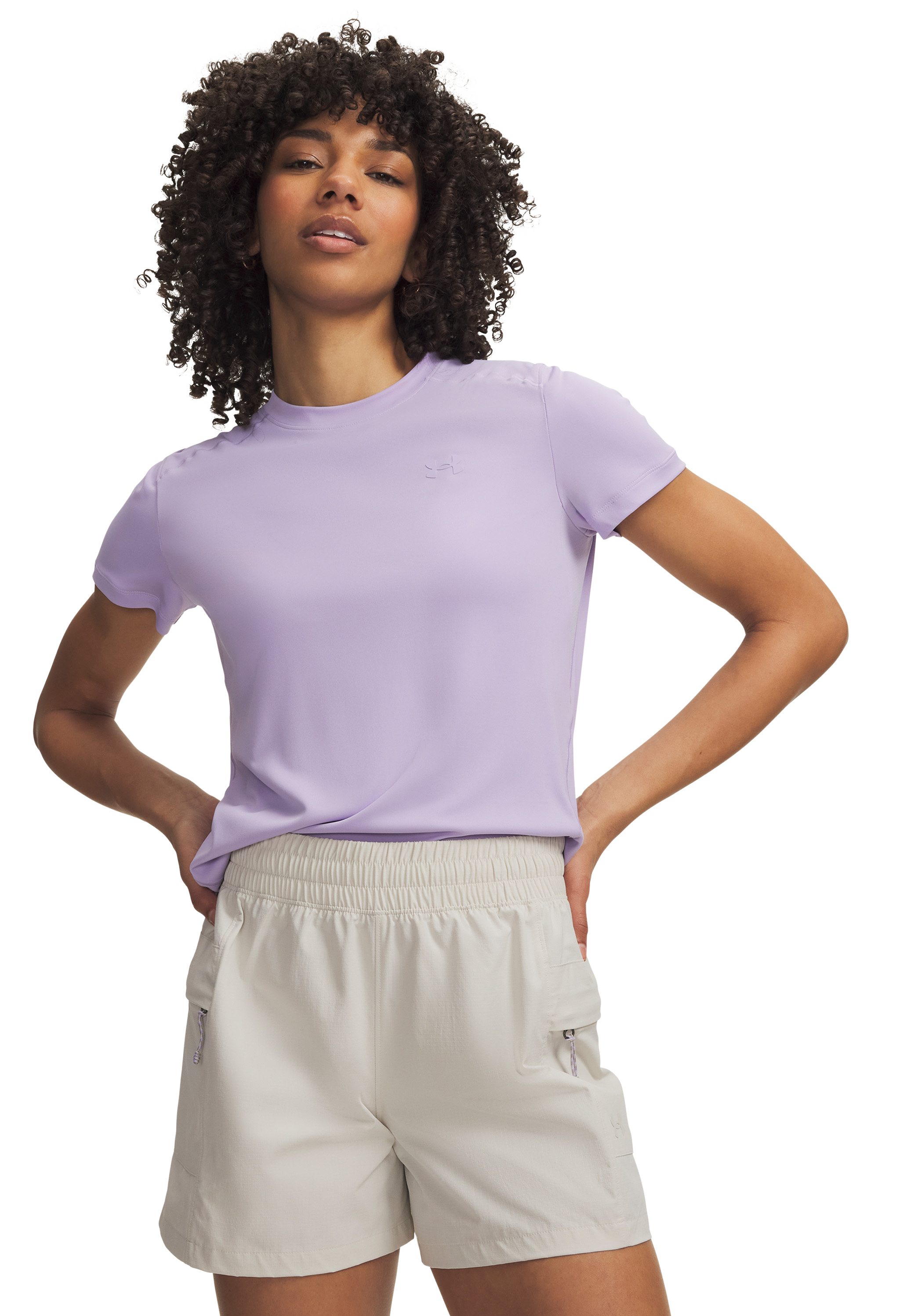 Image of Under Armour Explor Iso-Chill UPF Short-Sleeve Shirt - Purple Crest