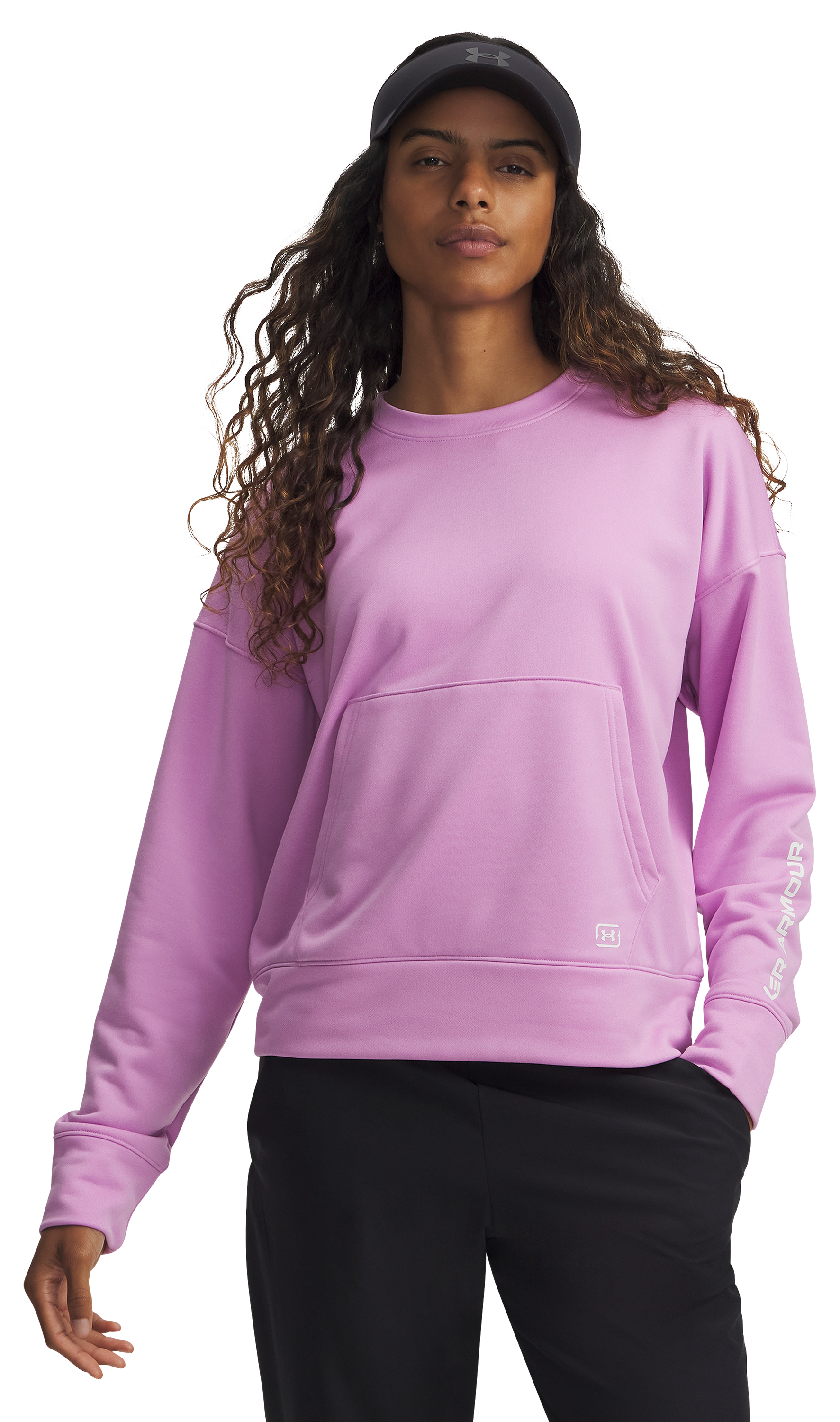 Image of Under Armour Fish Pro Terry Long-Sleeve Sweatshirt - Pink Dawn