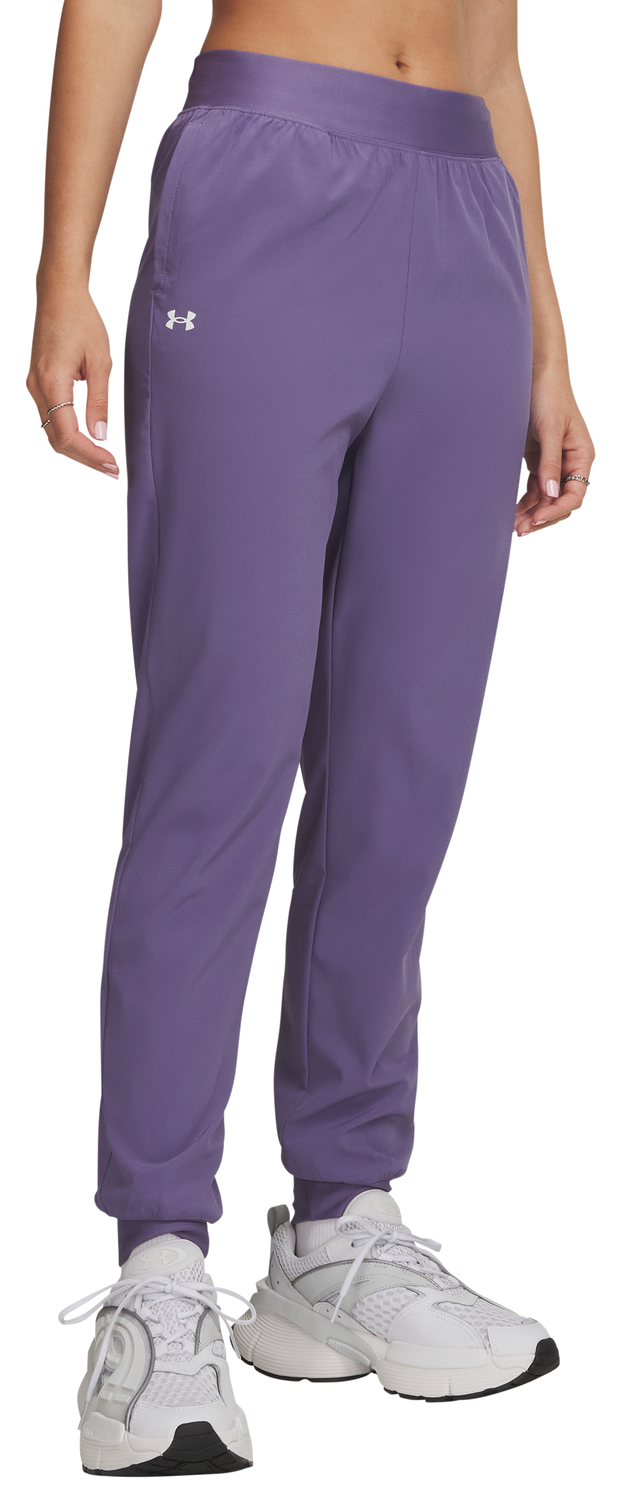 Image of Under Armour ArmourSport High-Rise Woven Pants - Purple Luxe