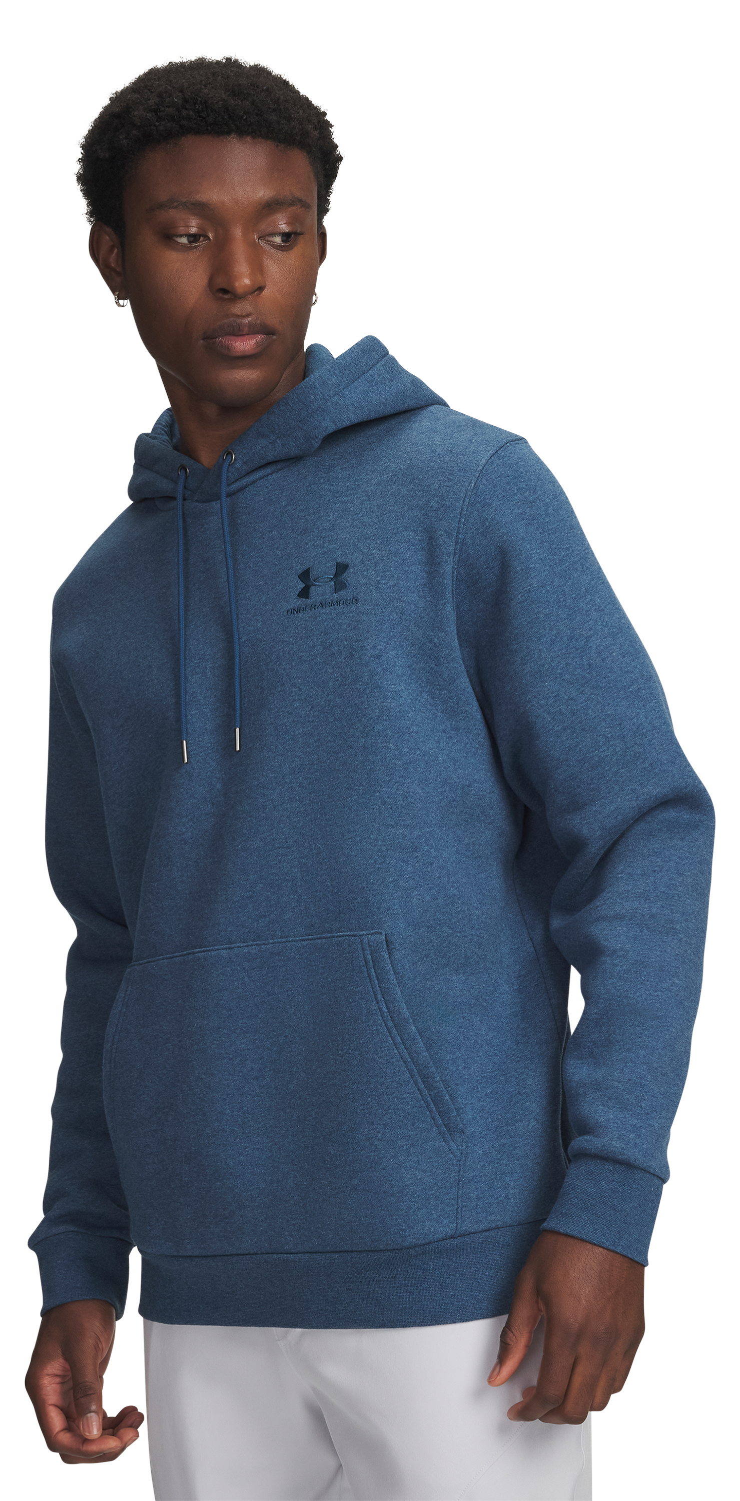 Image of Under Armour Icon Fleece Long-Sleeve Hoodie - Wham Blue Heather - 2XL