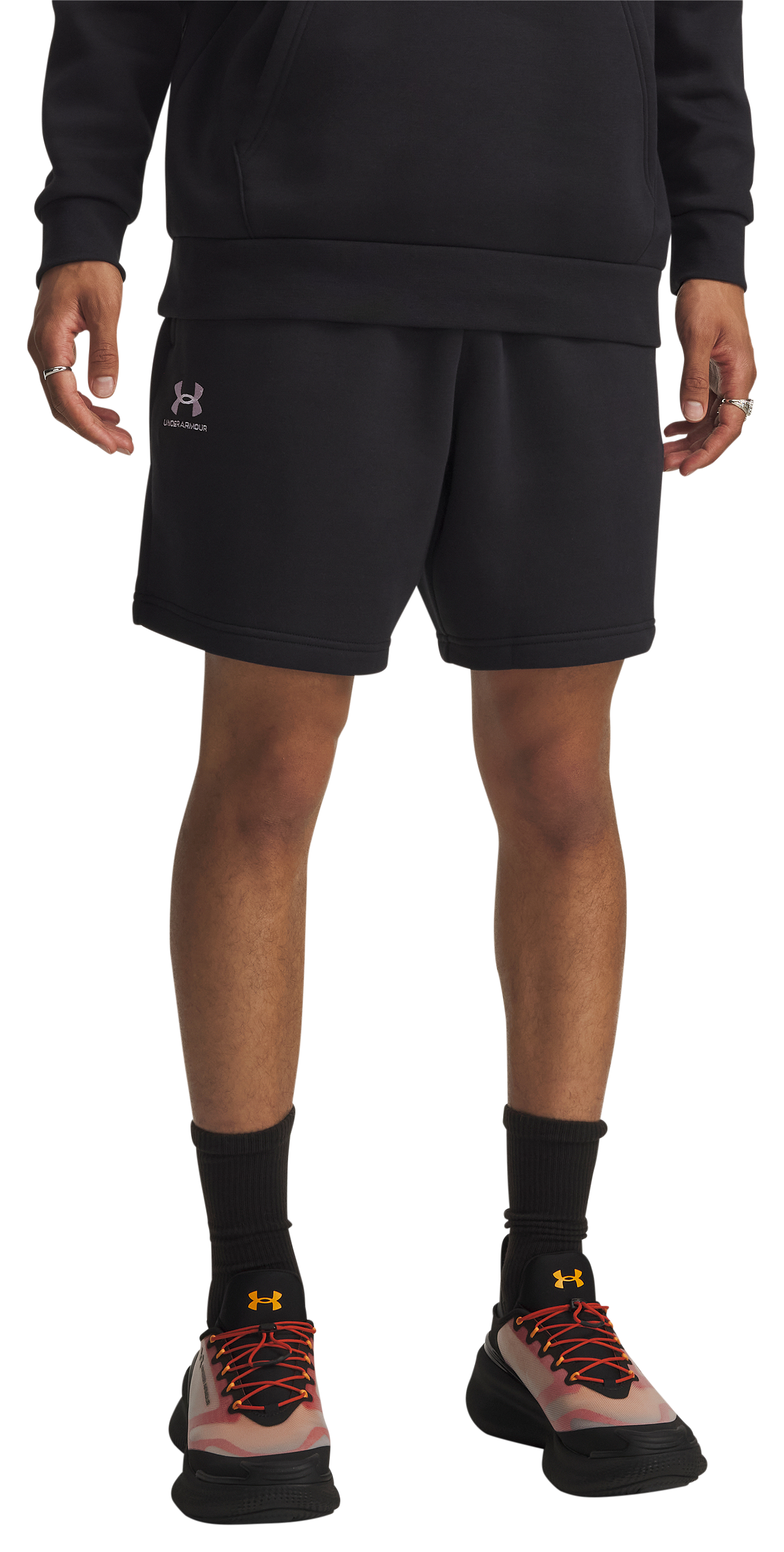 Image of Under Armour Icon Fleece Shorts - Black - XL