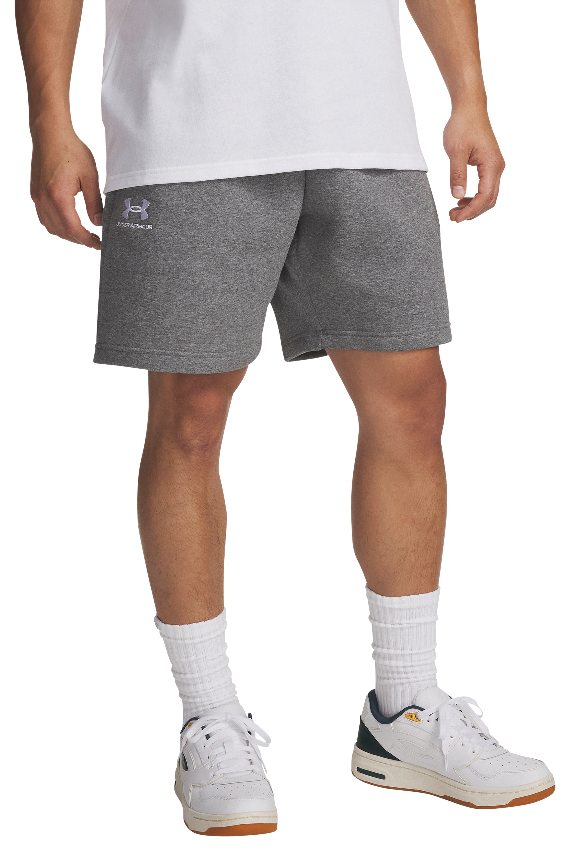 Image of Under Armour Icon Fleece Shorts - Pitch Gray Med Heather - 2XL
