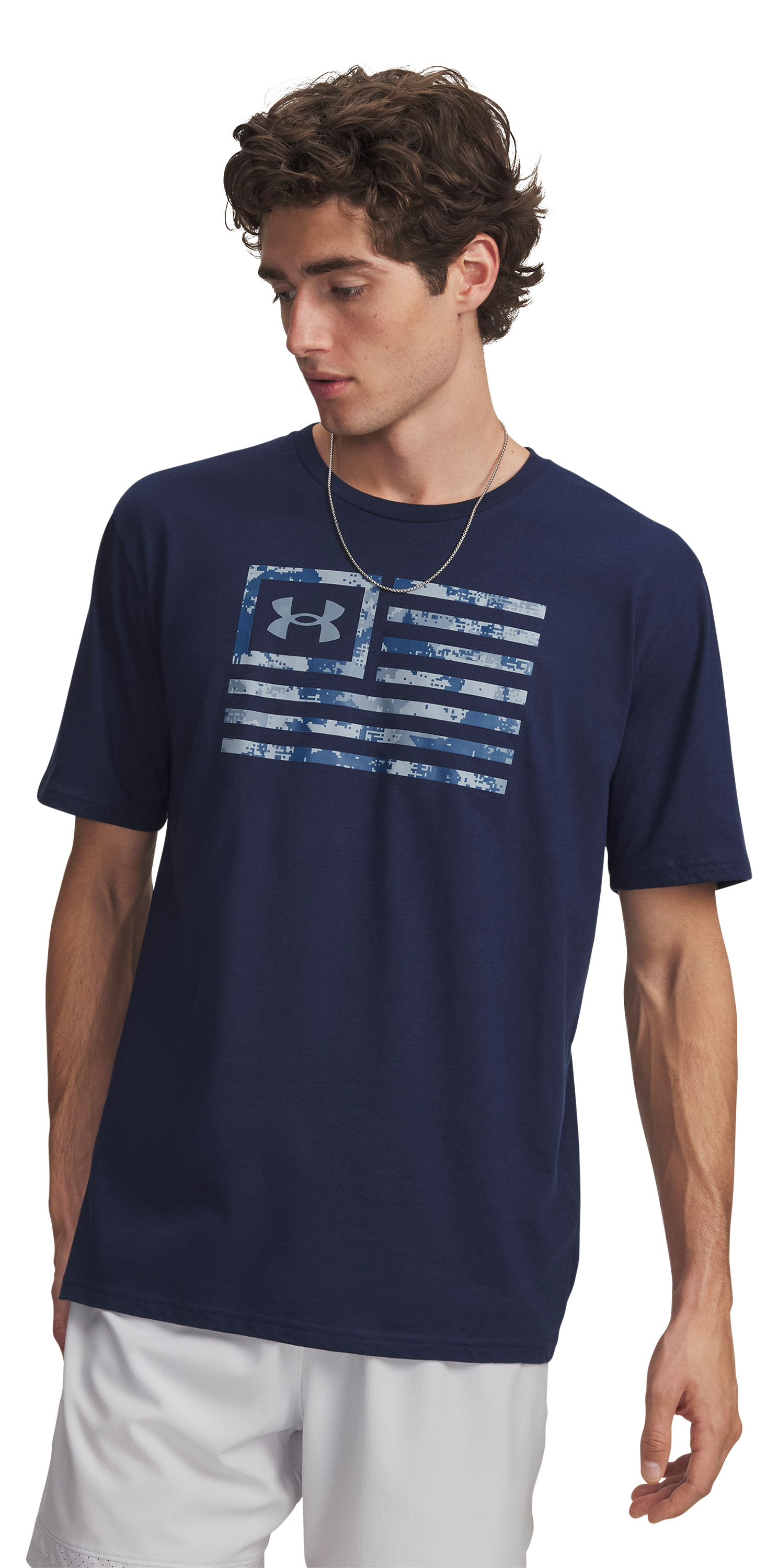 Image of Under Armour Freedom Flag Printed Short-Sleeve T-Shirt - Academy