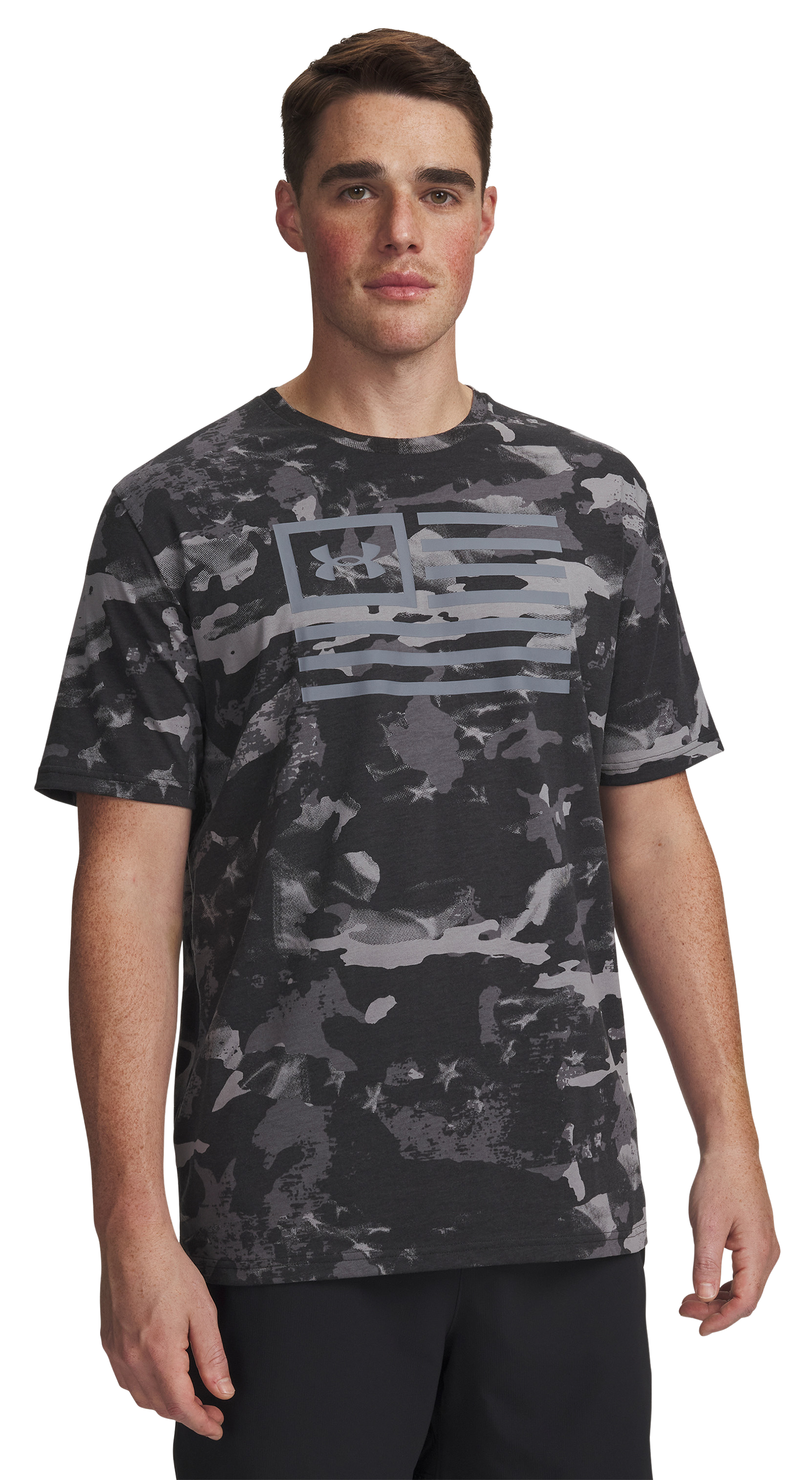Image of Under Armour Freedom Flag Printed Short-Sleeve T-Shirt - Castlerock