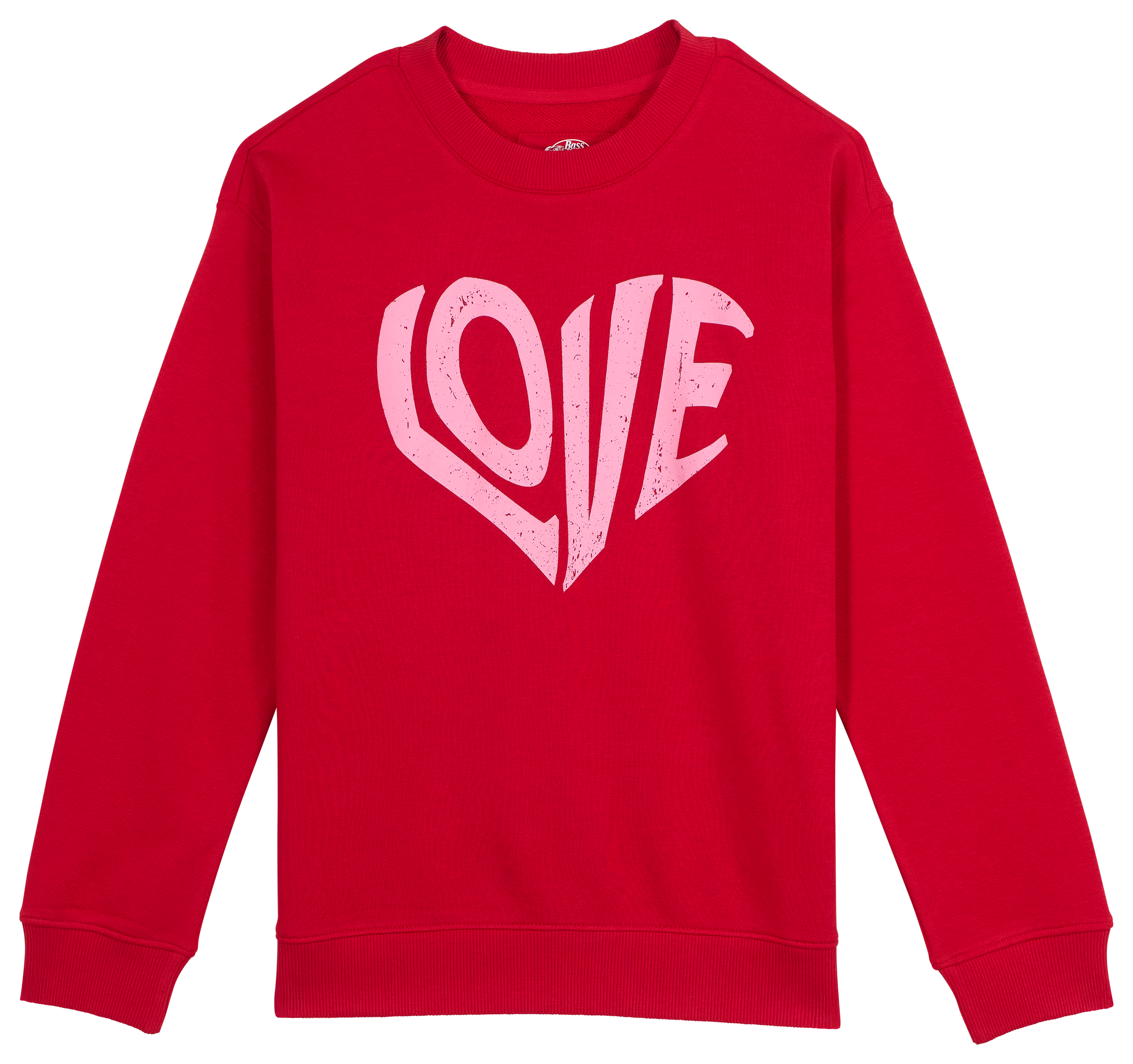 Image of Bass Pro Shops Valentines Sweatshirt for Kids - Salsa