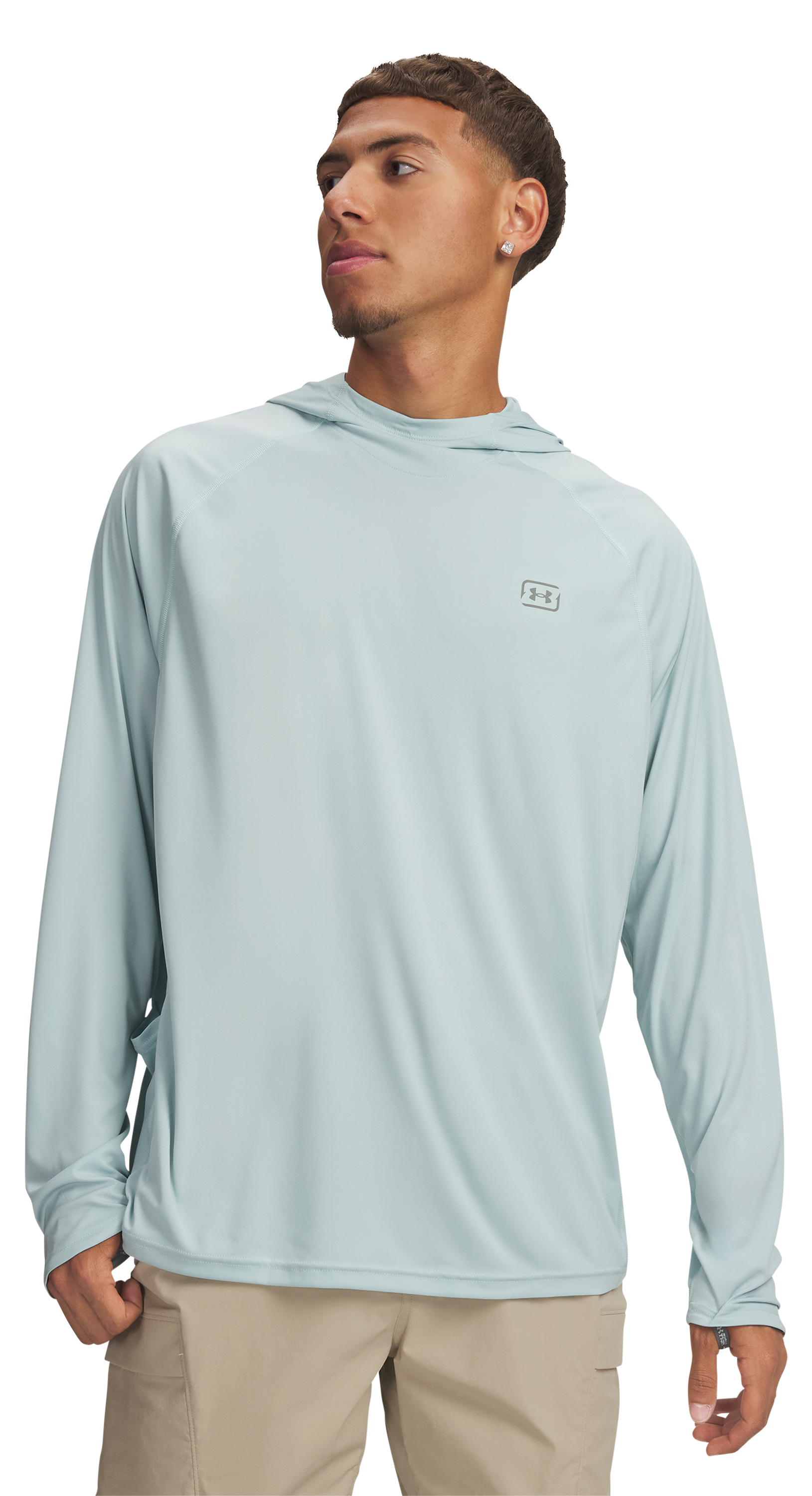 Image of Under Armour Fish Elite Long-Sleeve Hoodie - Enamel Blue