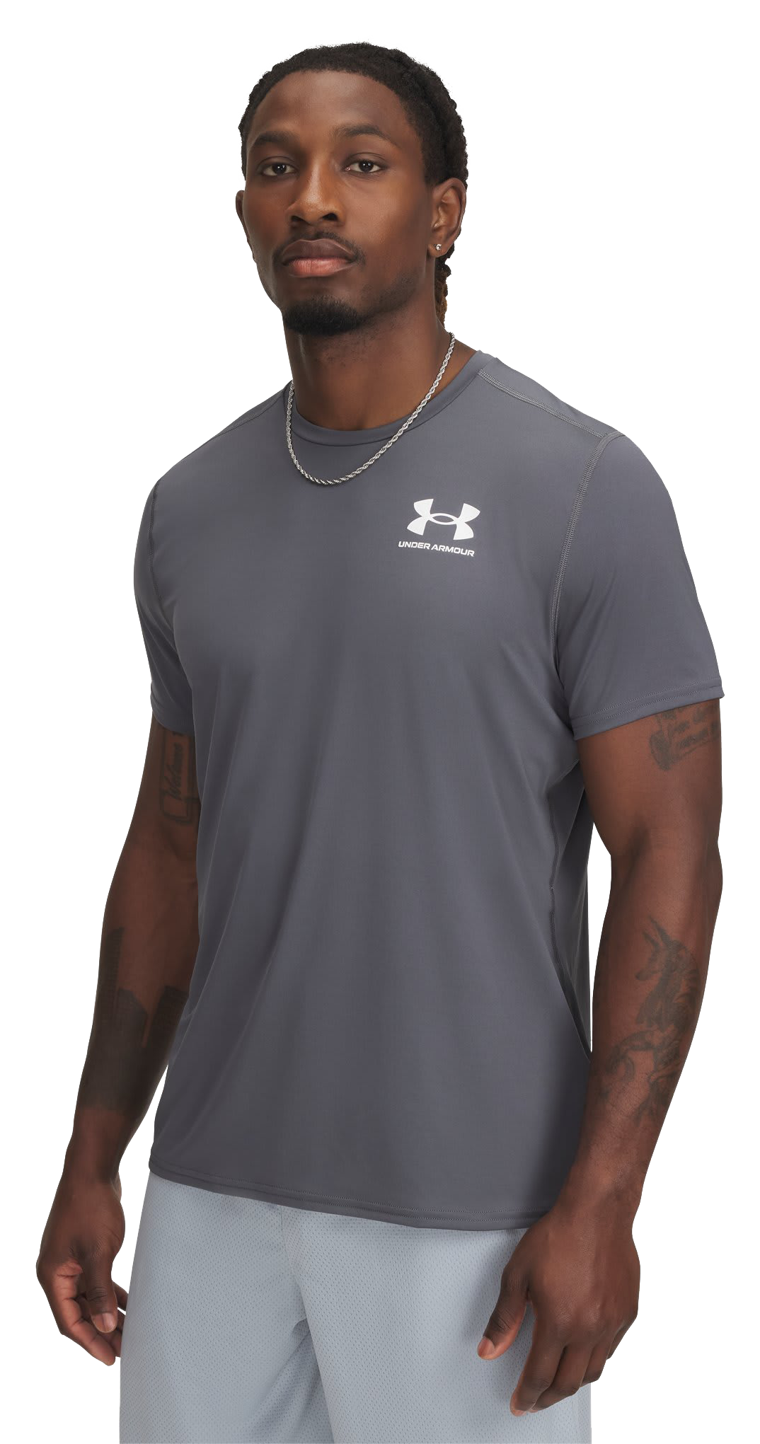 Image of Under Armour HeatGear Fitted Short-Sleeve T-Shirt - Castlerock