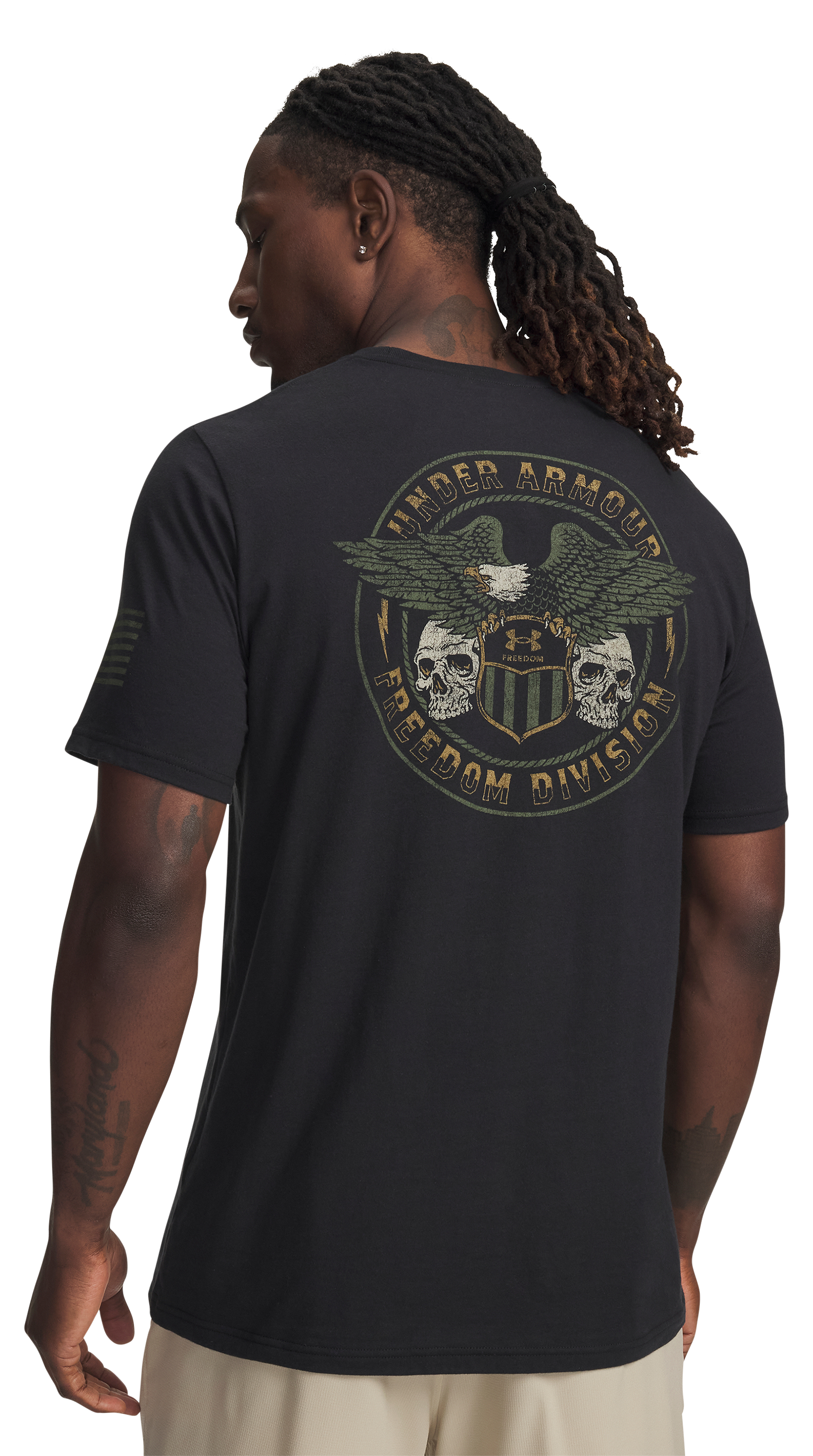 Image of Under Armour Freedom Eagle Skull Short-Sleeve T-Shirt - Black - L