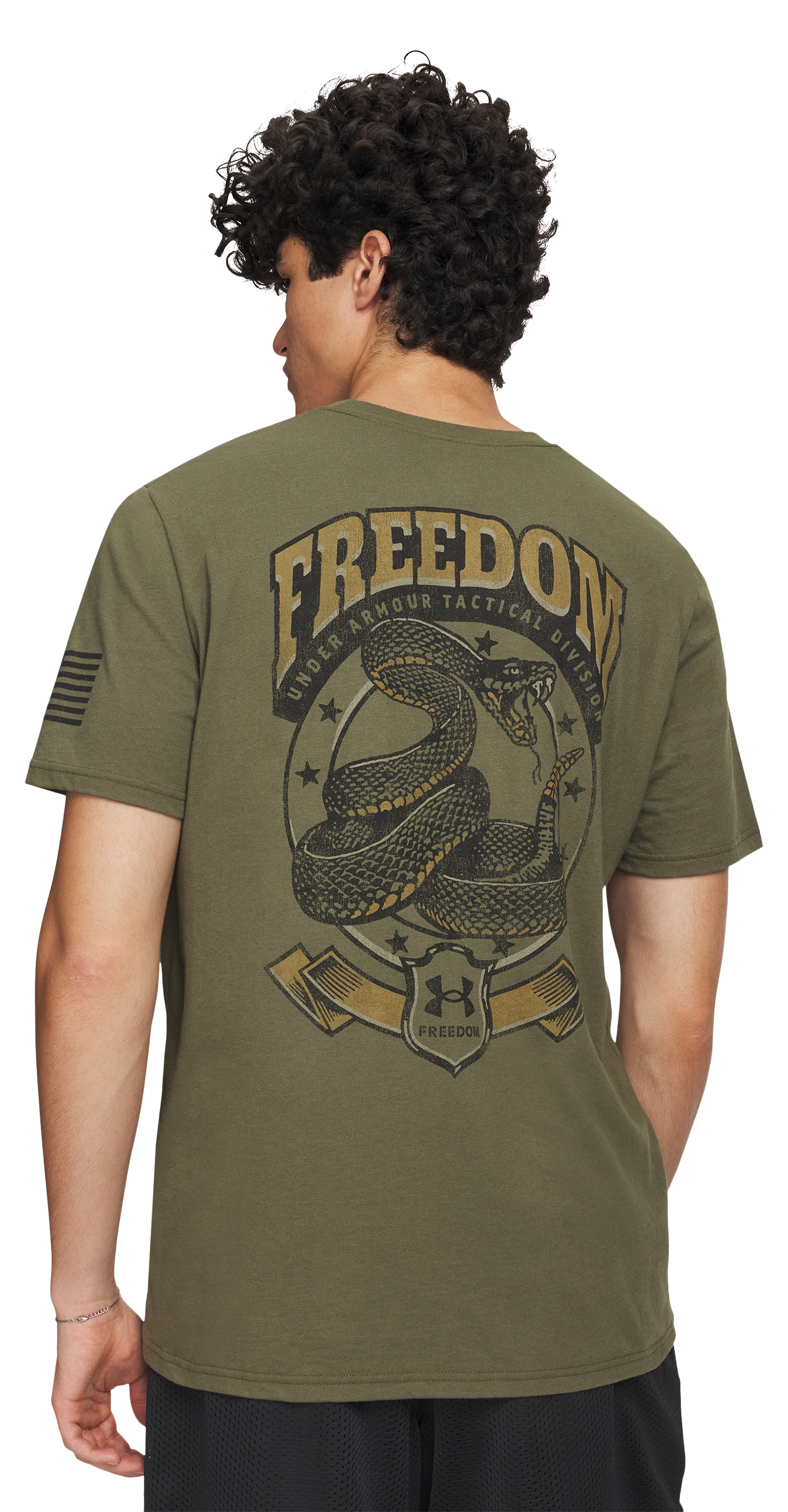 Image of Under Armour Freedom Snake Short-Sleeve T-Shirt - Marine OD Green