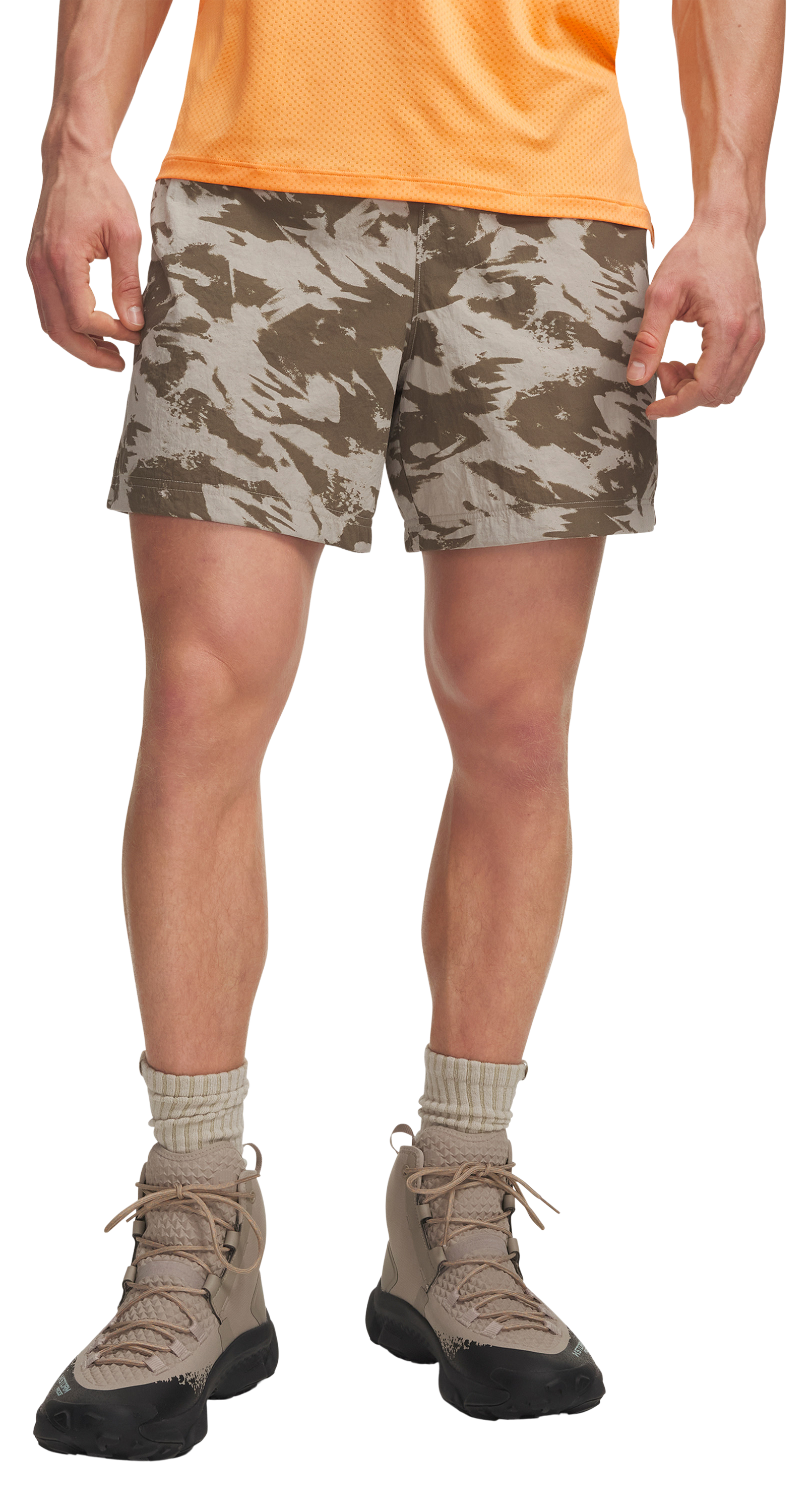 Image of Under Armour Explor Volley Shorts - City Khaki/Bayou