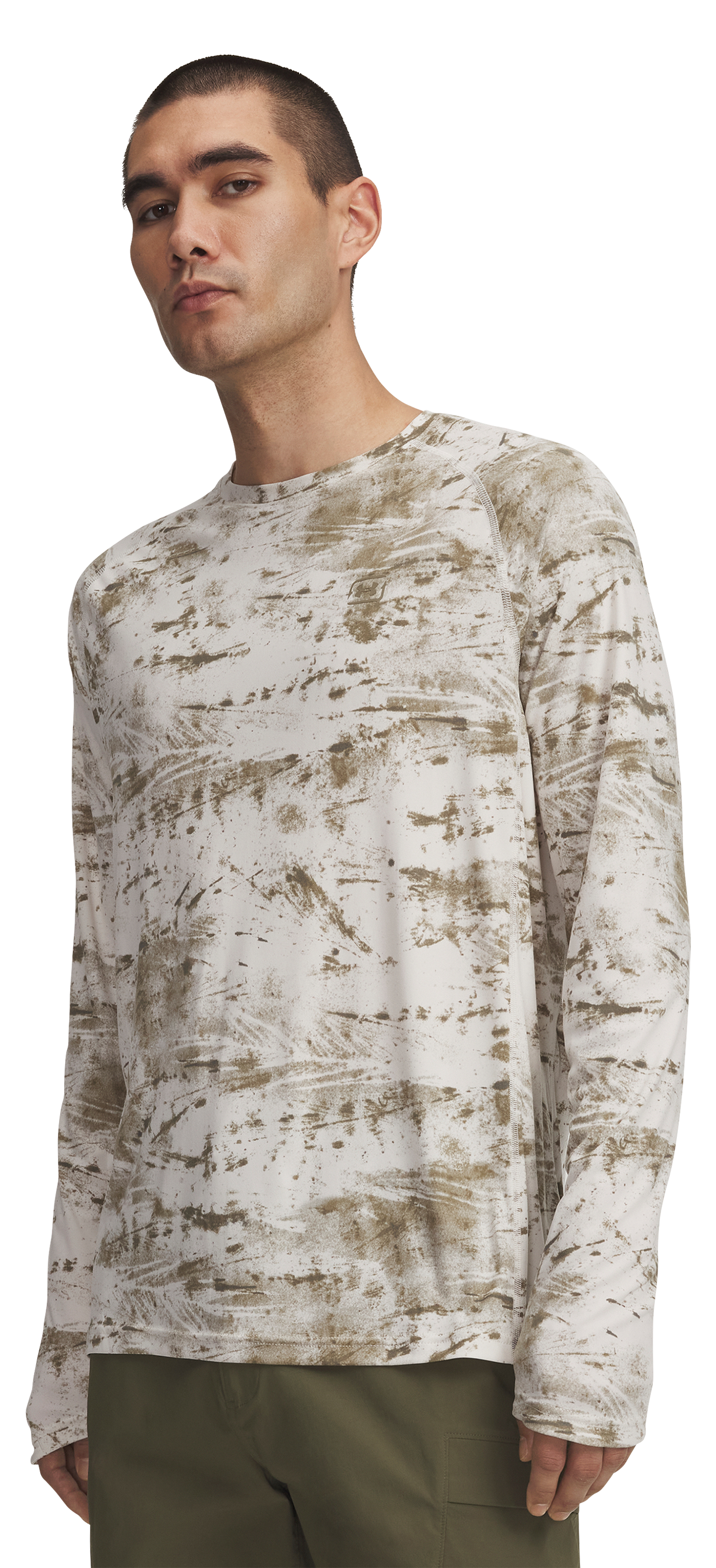 Image of Under Armour Fish Elite Printed Long-Sleeve Shirt - Summit White