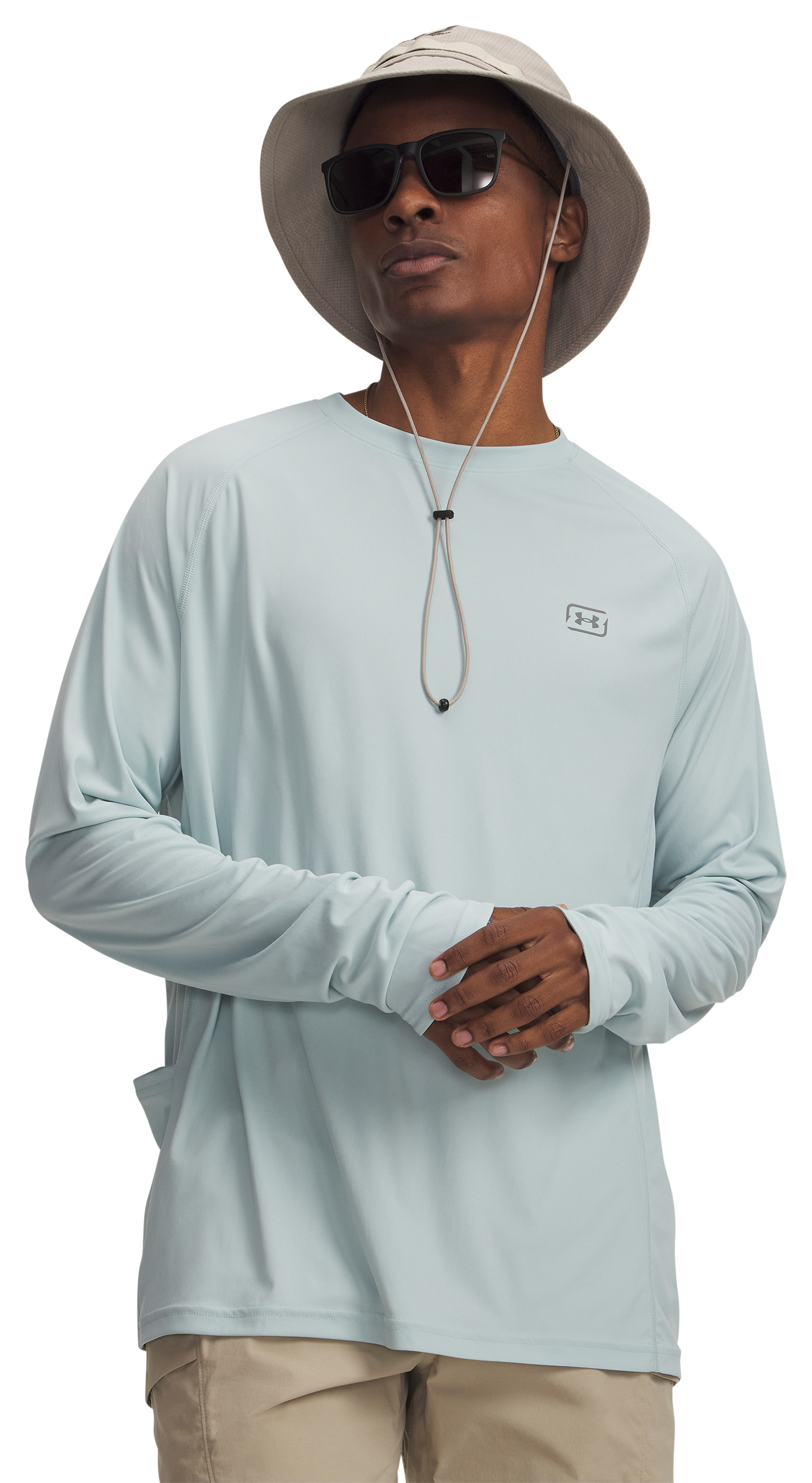 Image of Under Armour Fish Elite Long-Sleeve Shirt - Enamel Blue