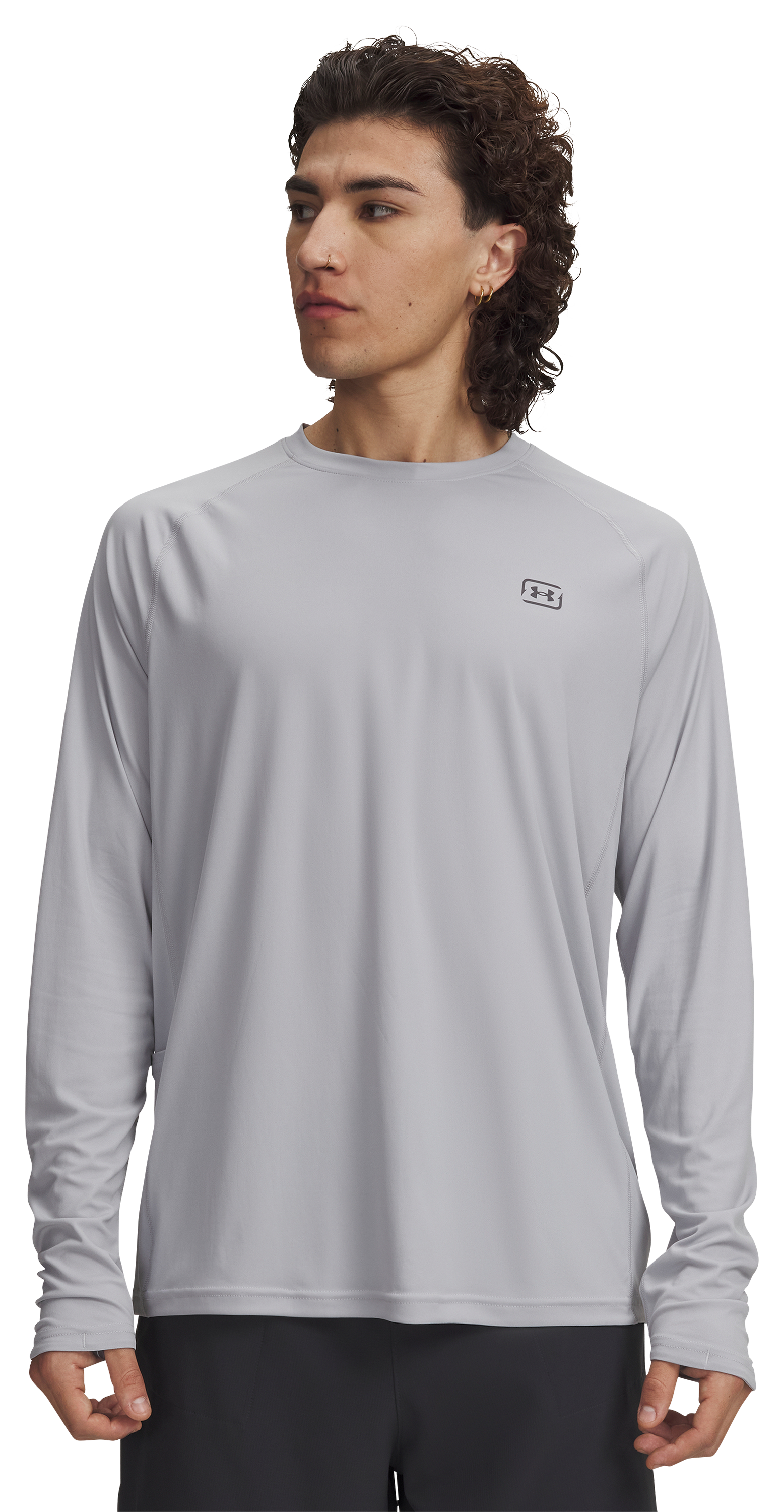 Image of Under Armour Fish Elite Long-Sleeve Shirt - Mod Gray