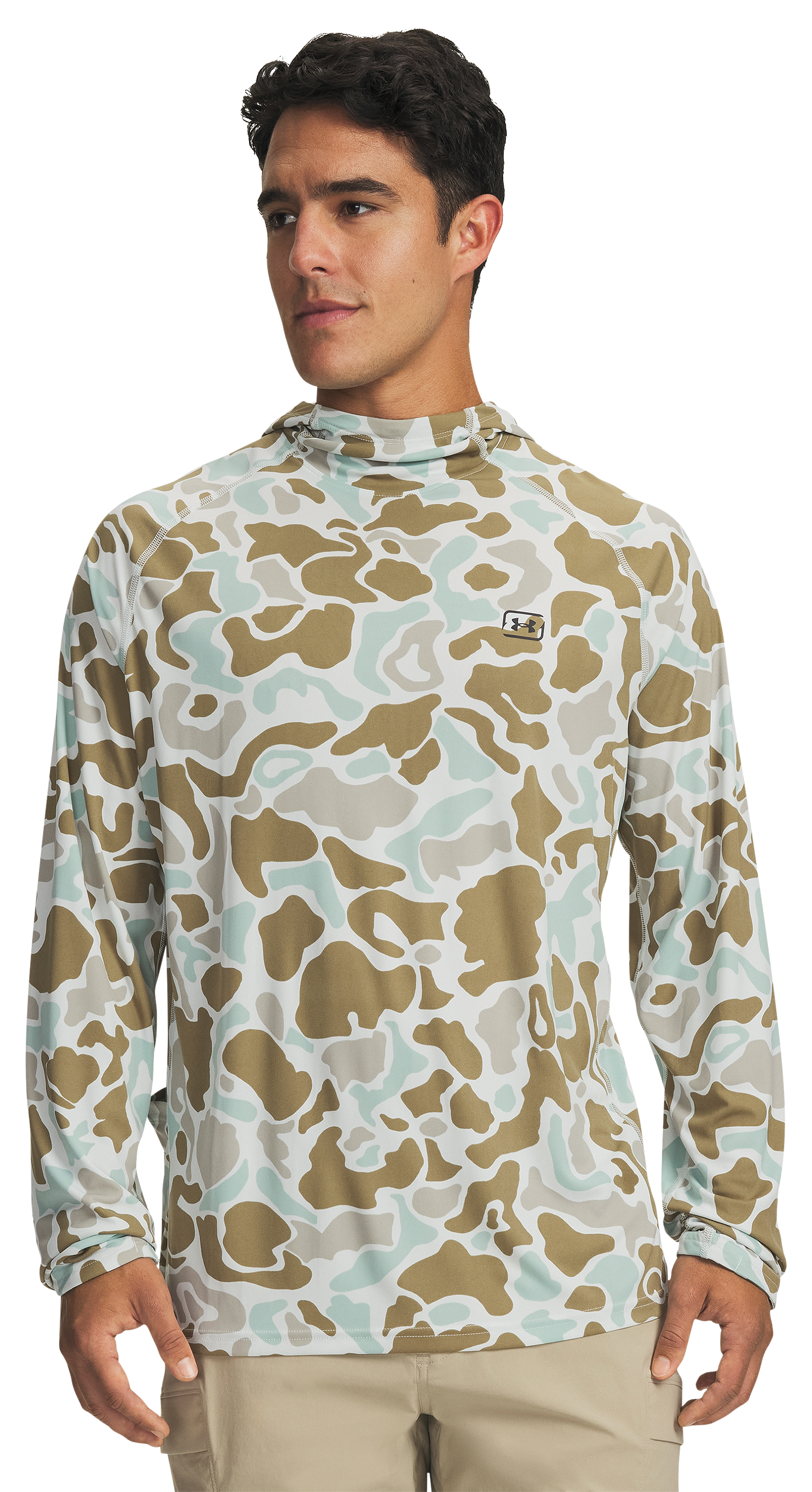 Image of Under Armour Fish Elite Printed Hoodie - Illusion Green/Anthracite