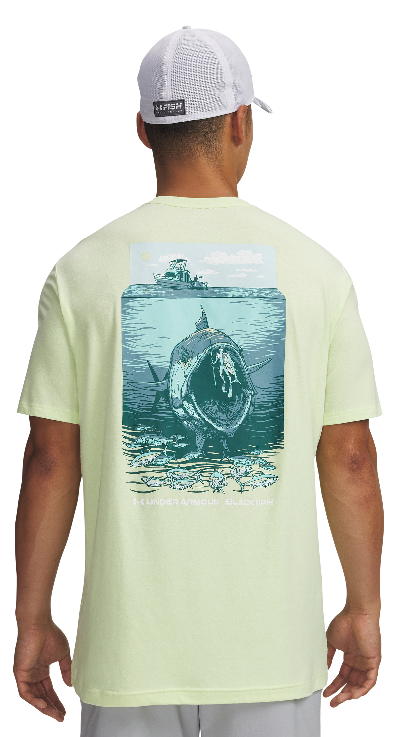 Image of Under Armour BlacktipH Tuna Graphic Short-Sleeve T-Shirt - Fade Green