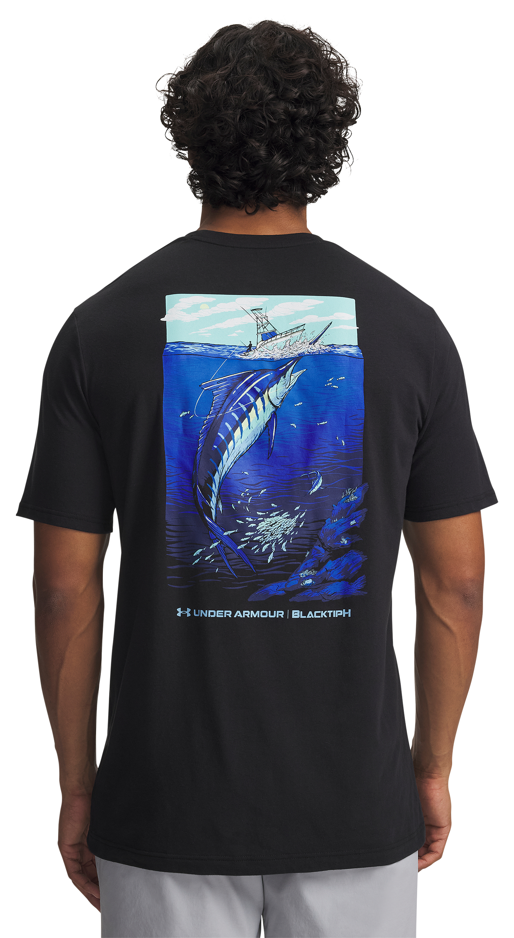 Image of Under Armour BlacktipH Marlin Short-Sleeve T-Shirt - Black