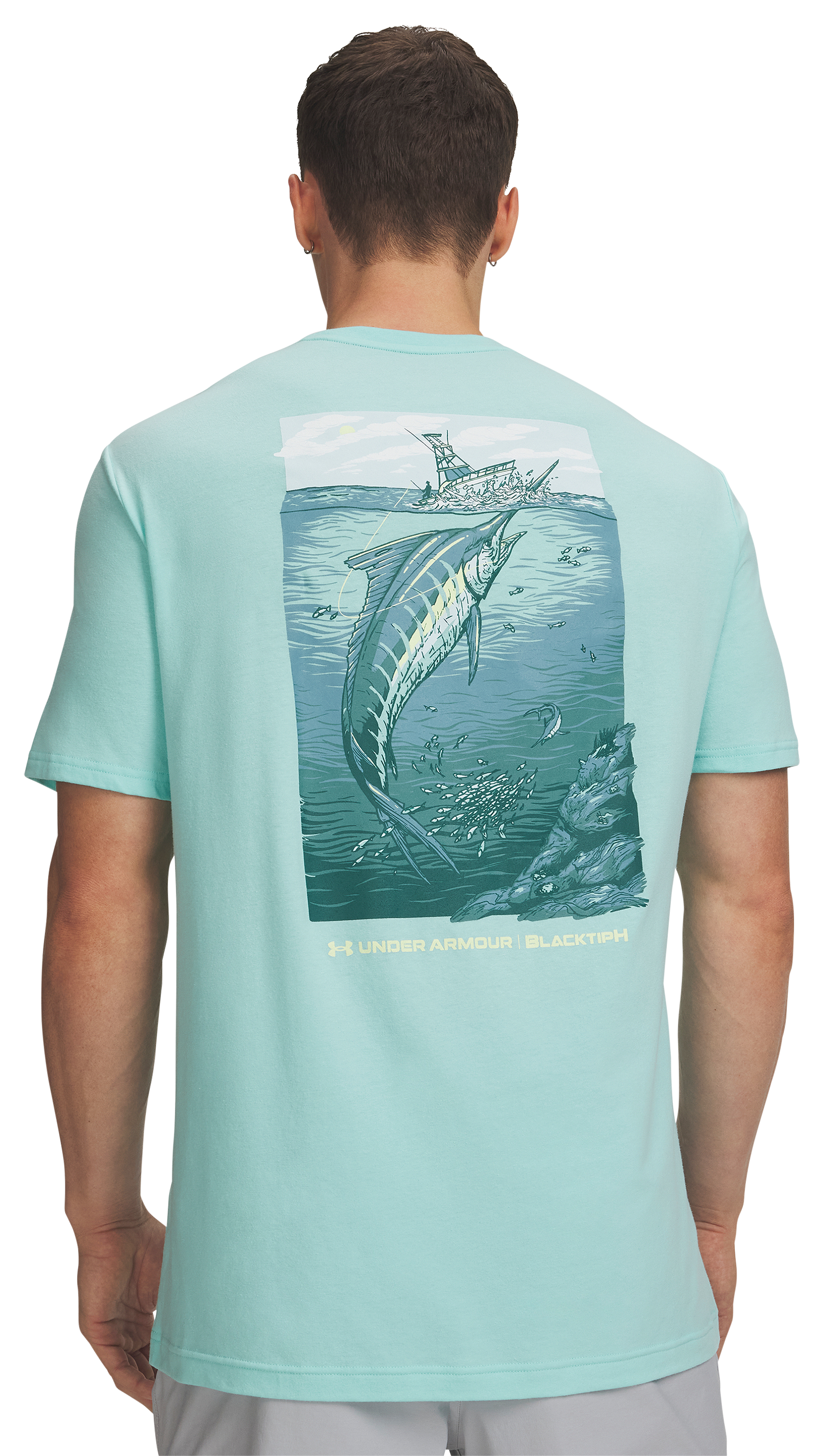 Image of Under Armour BlacktipH Marlin Short-Sleeve T-Shirt - Neo Turquoise
