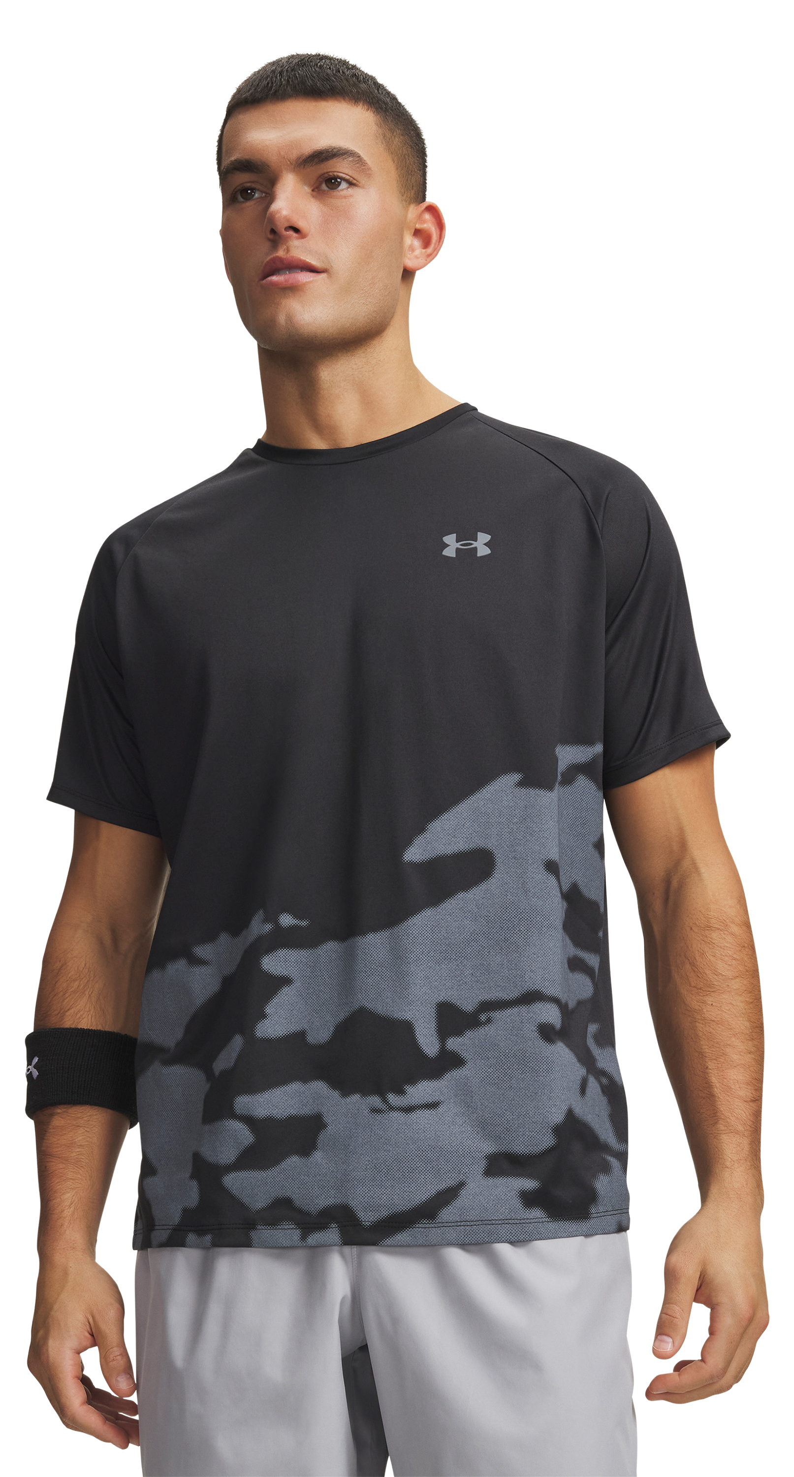 Image of Under Armour Tech Novelty Short-Sleeve T-Shirt - Black - L