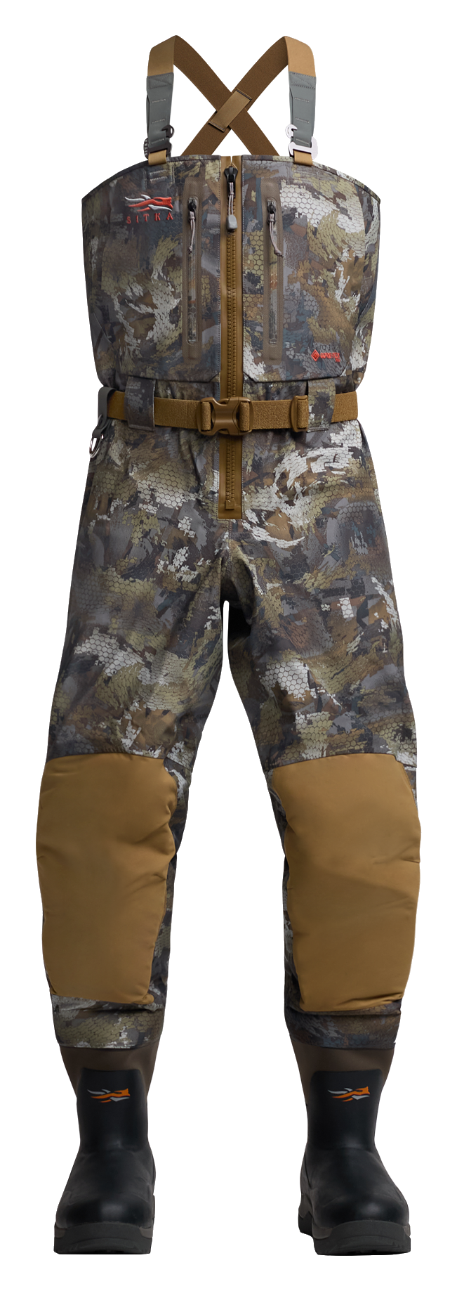 Image of Sitka Delta Pro Zip GTX Hunting Waders for Men - GORE OPTIFADE Concealment Waterfowl Timber - L - 10/Tall