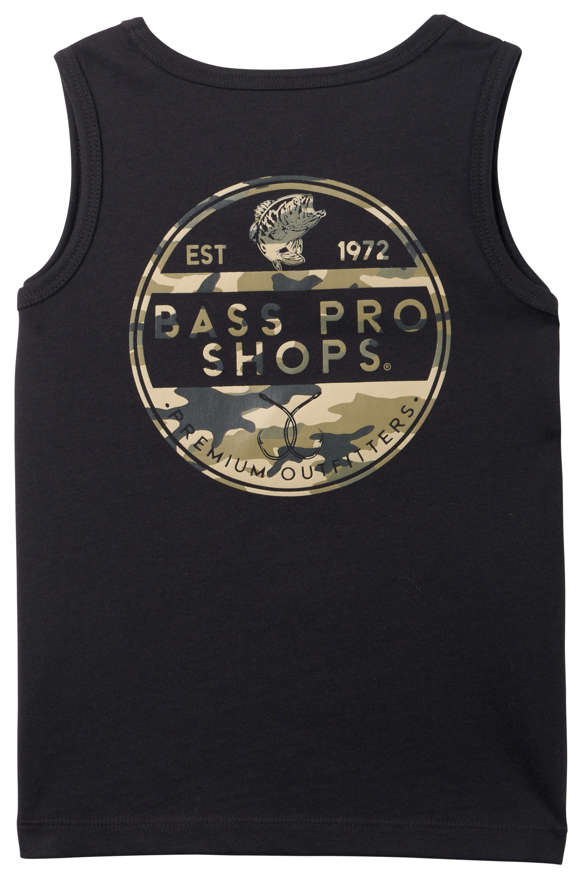 Image of Bass Pro Shops Premium Outfitters Tank Top for Toddlers - Black Beauty - 2T