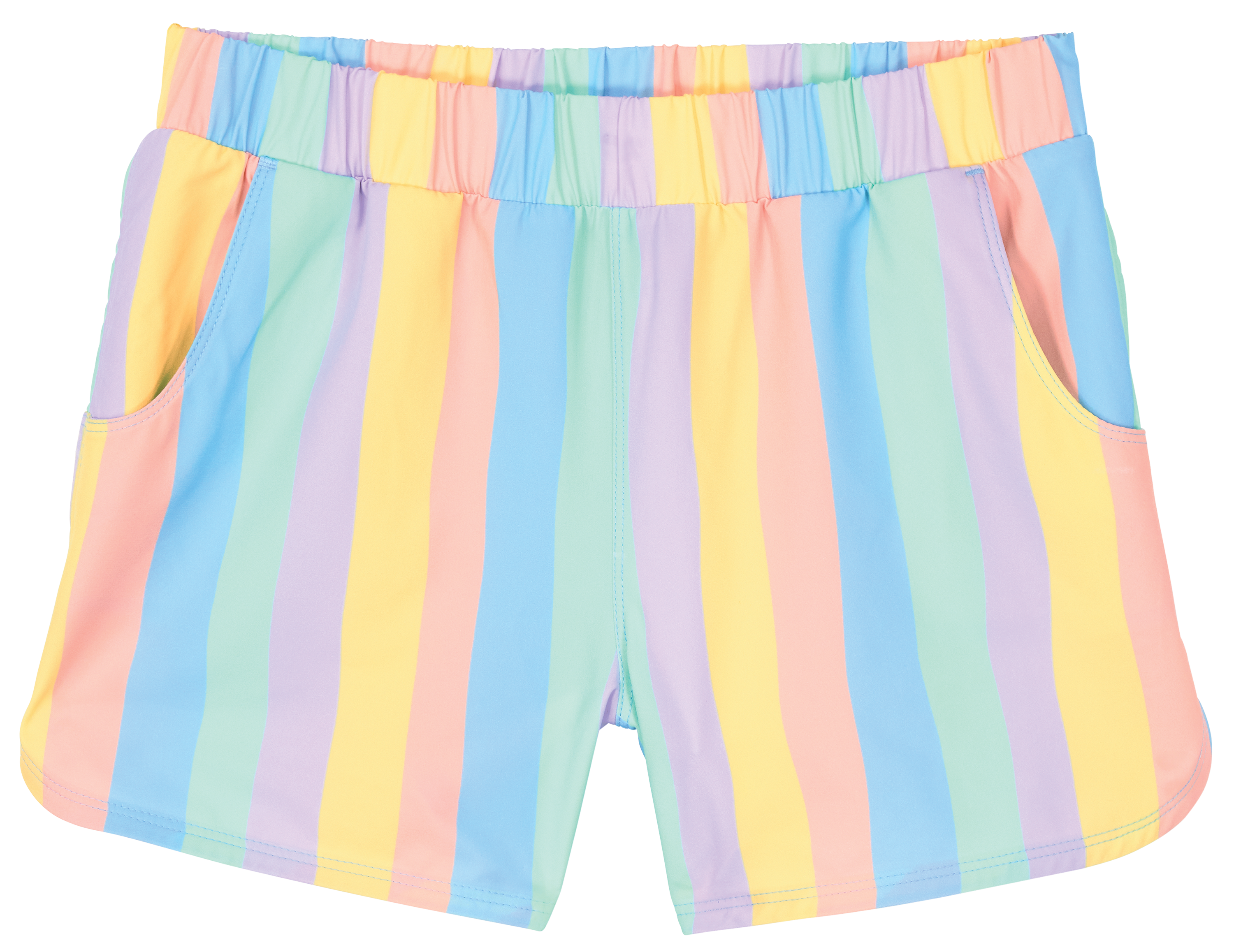 Image of World Wide Sportsman Charter Elastic-Waist Shorts for Kids - Wavy Stripe