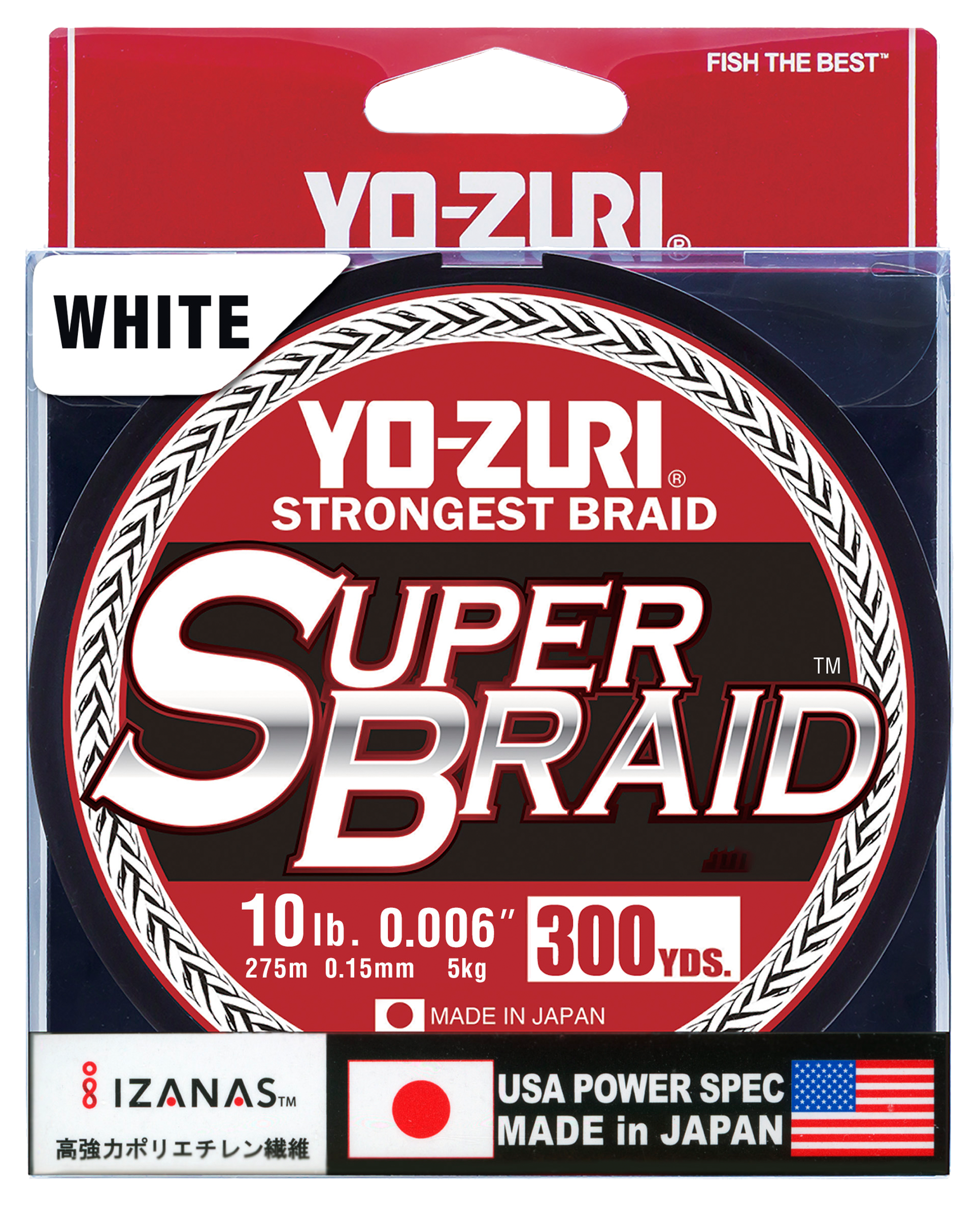 Image of Yo-Zuri SuperBraid 9-Braid Fishing Line - White - 300 Yards - 10 lb.