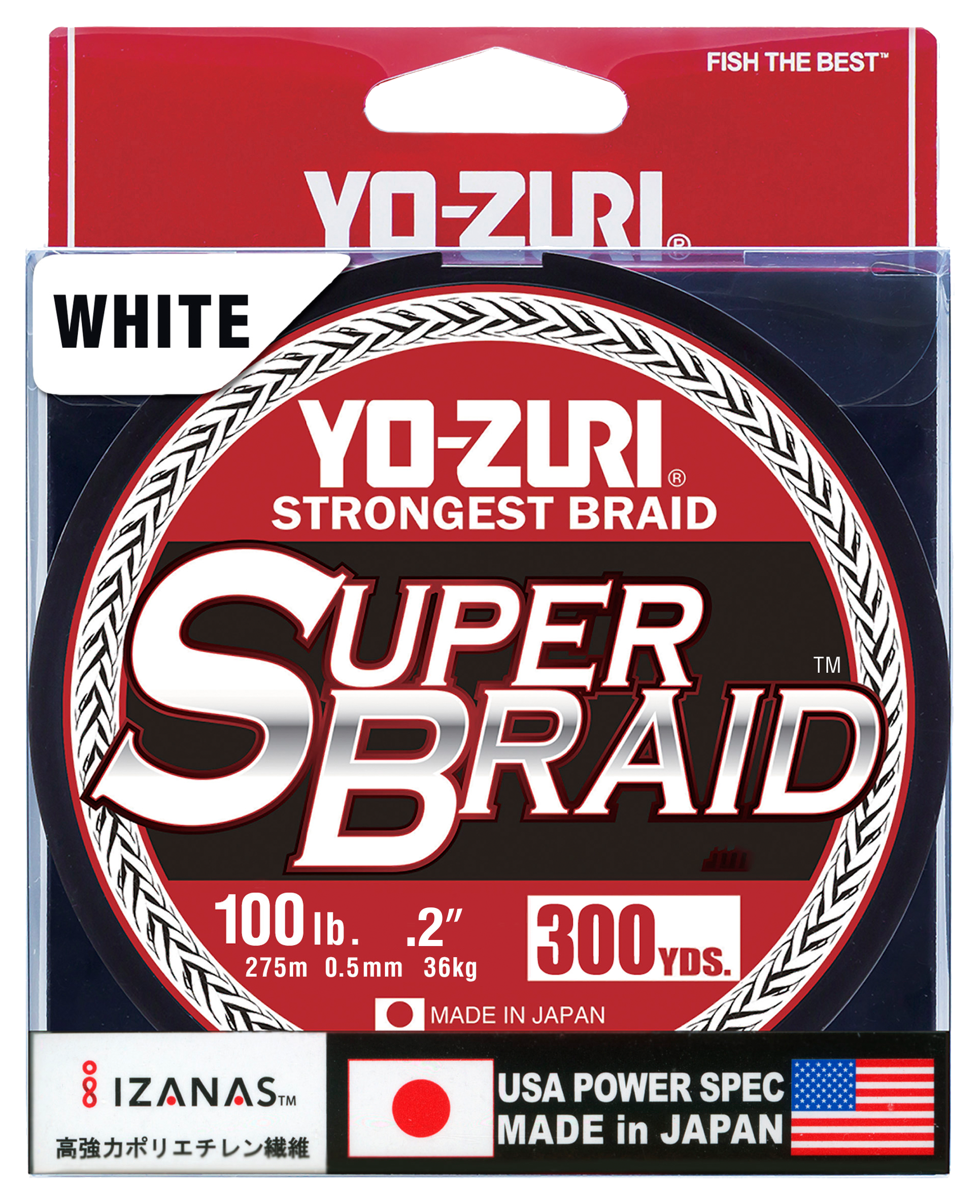Image of Yo-Zuri SuperBraid 9-Braid Fishing Line - White - 300 Yards - 100 lb.