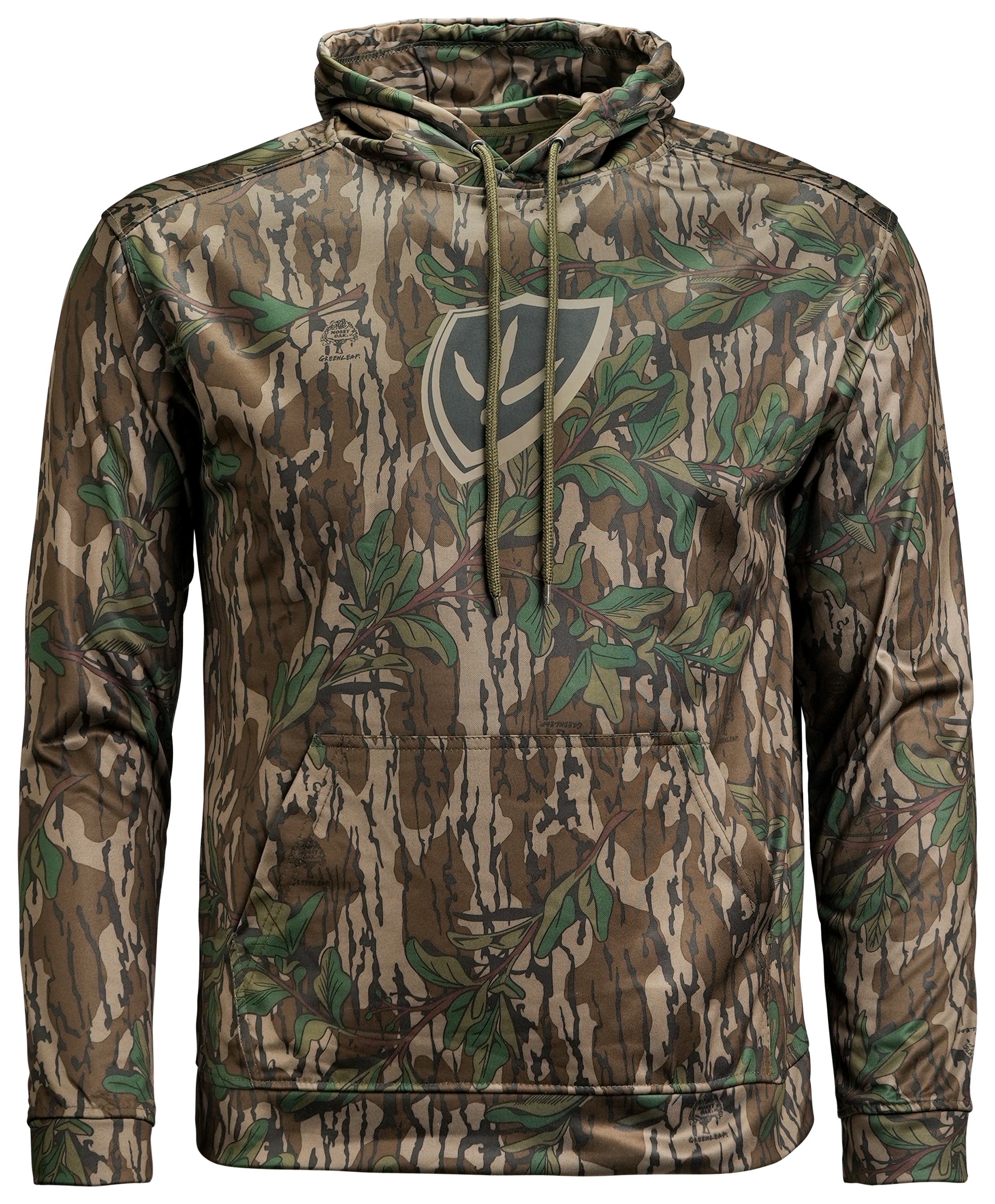 Image of Blocker Outdoors Finisher Midweight Performance Hoodie - Mossy Oak Greenleaf