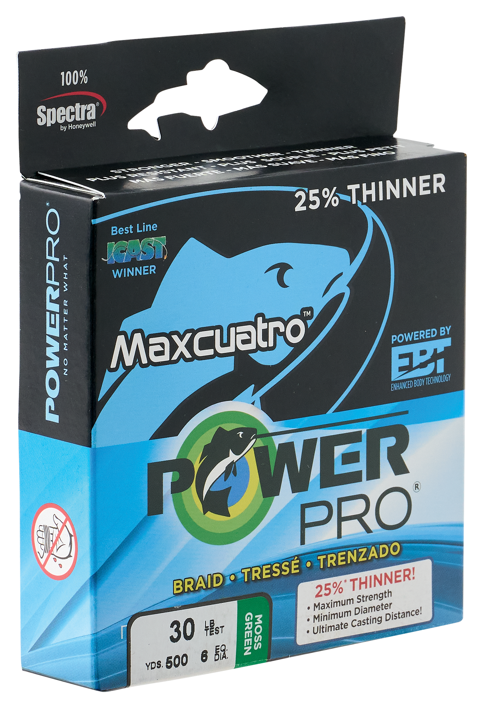 Image of PowerPro Maxcuatro Braid Fishing Line - Moss Green - 500 Yards - 65 lb. test