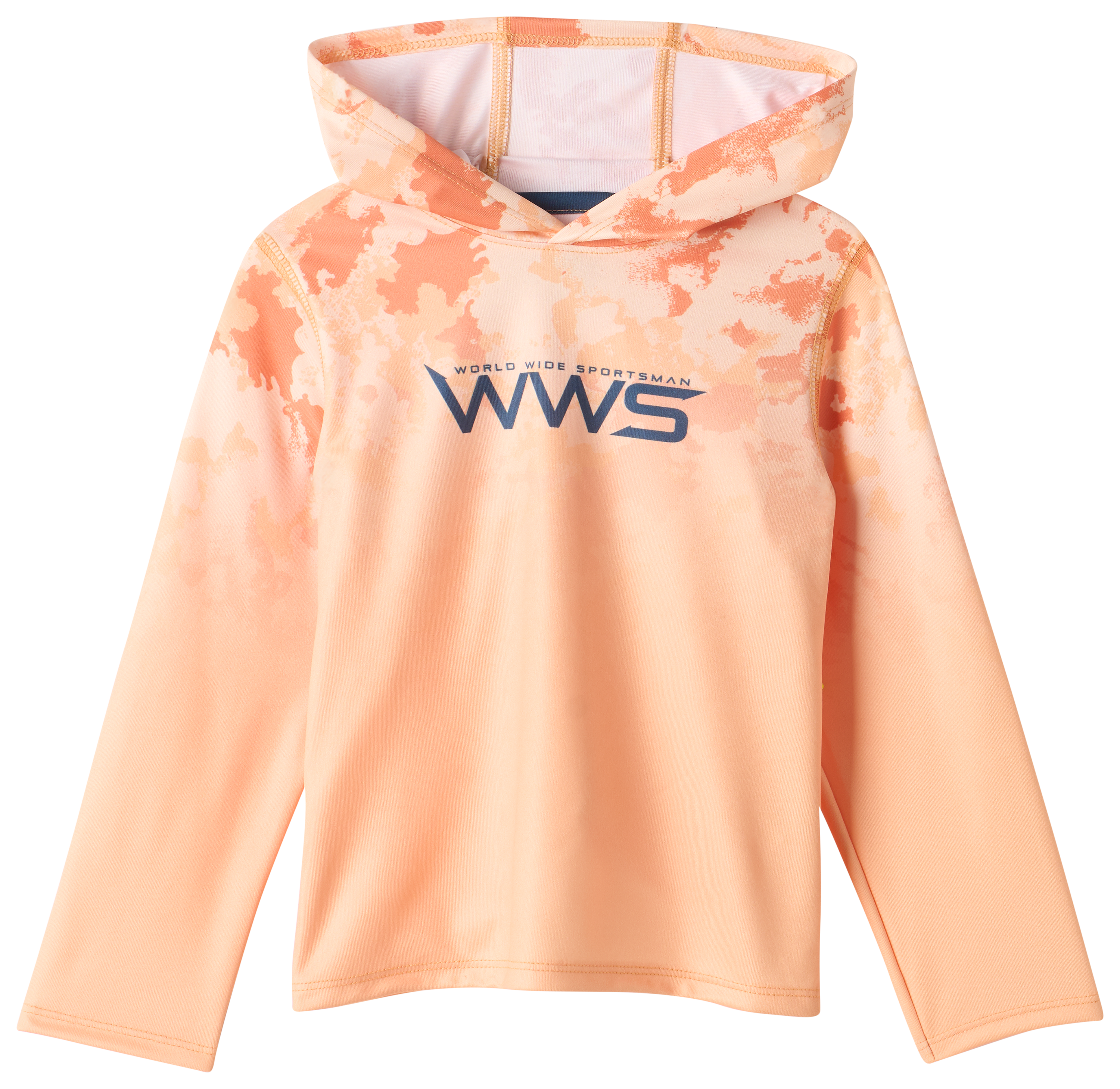 Image of World Wide Sportsman Surfcaster Knit Hoodie for Toddlers - Sweet Apricot Ice