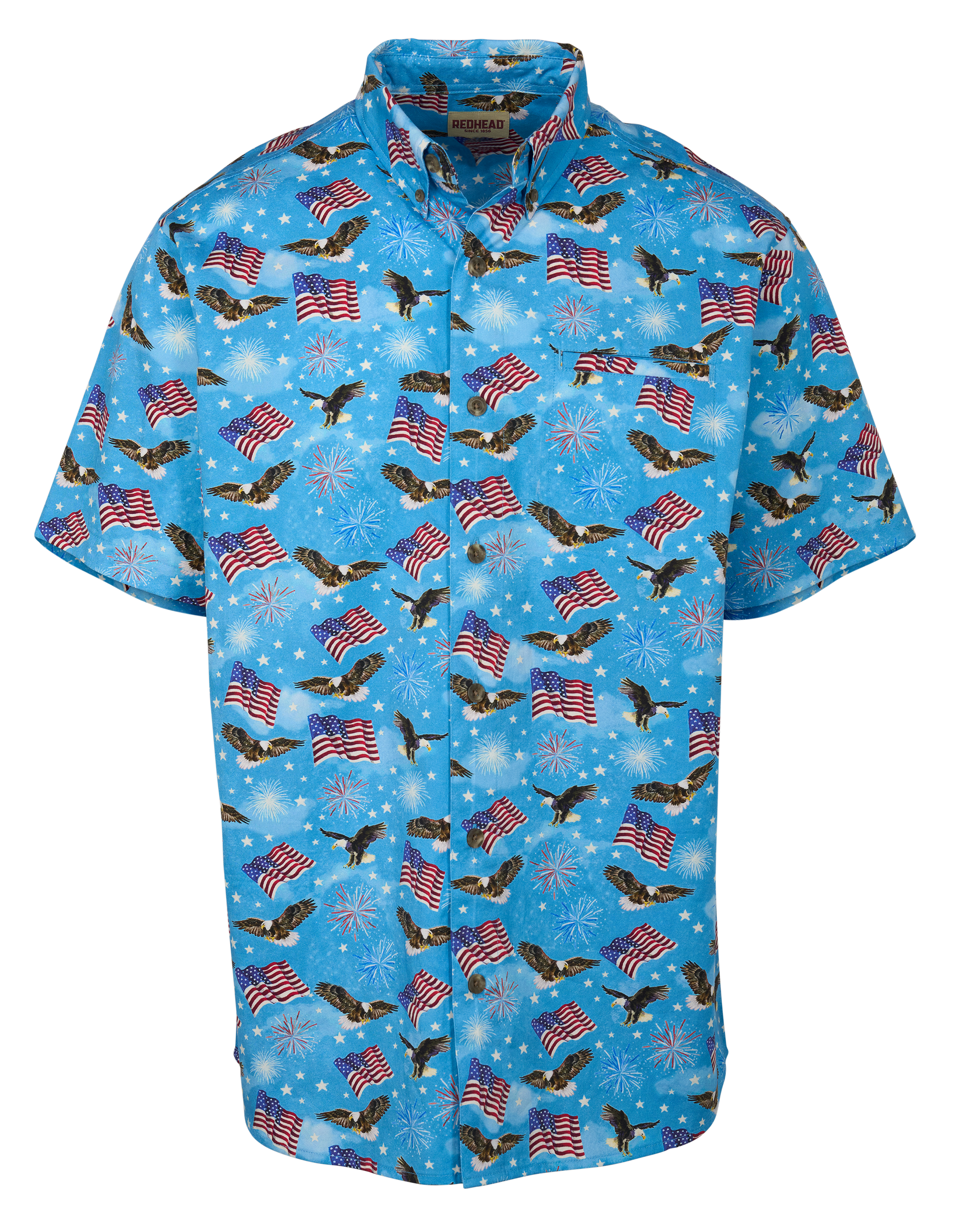 Image of RedHead Majestic Glory Woven Short-Sleeve Button-Down Shirt - Majestic