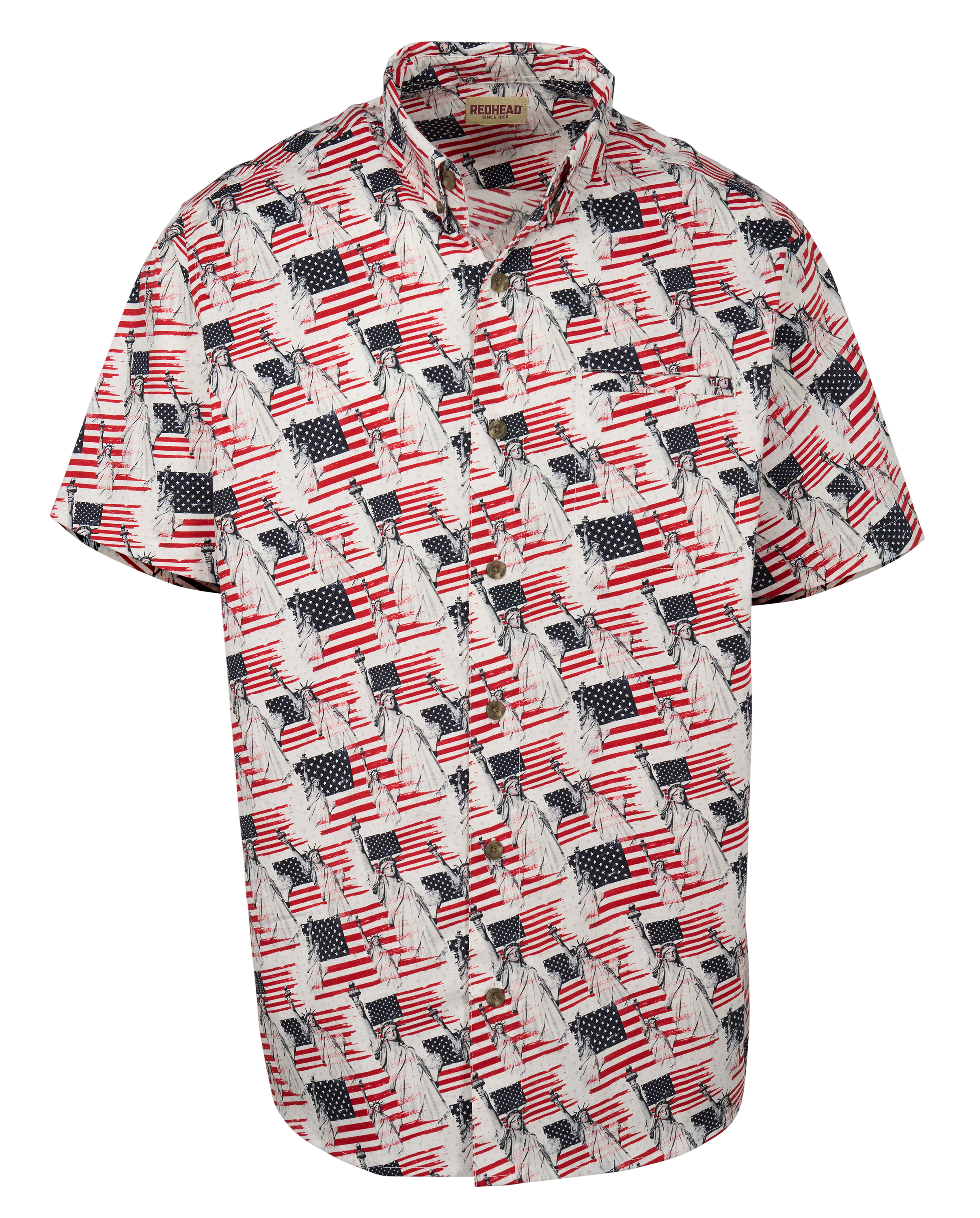 REDHEAD Liberty of Freedom Woven Short-Sleeve Button-Down Shirt