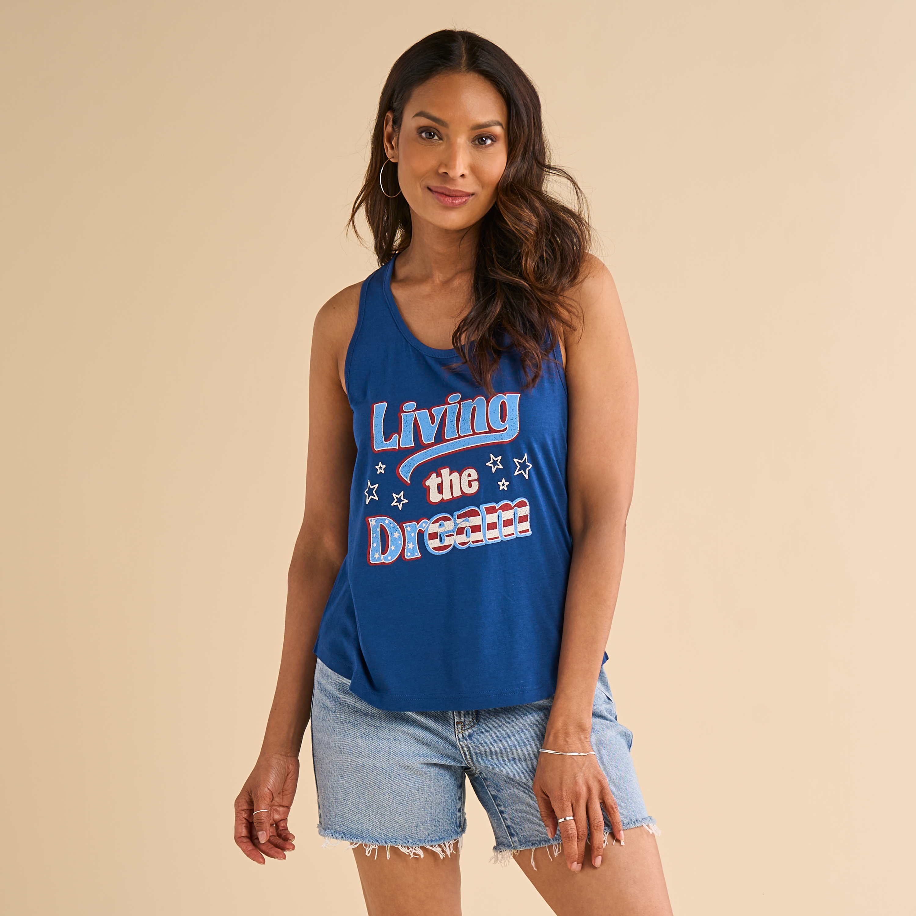 Image of Natural Reflections Living The Dream Tank - Navy Peony