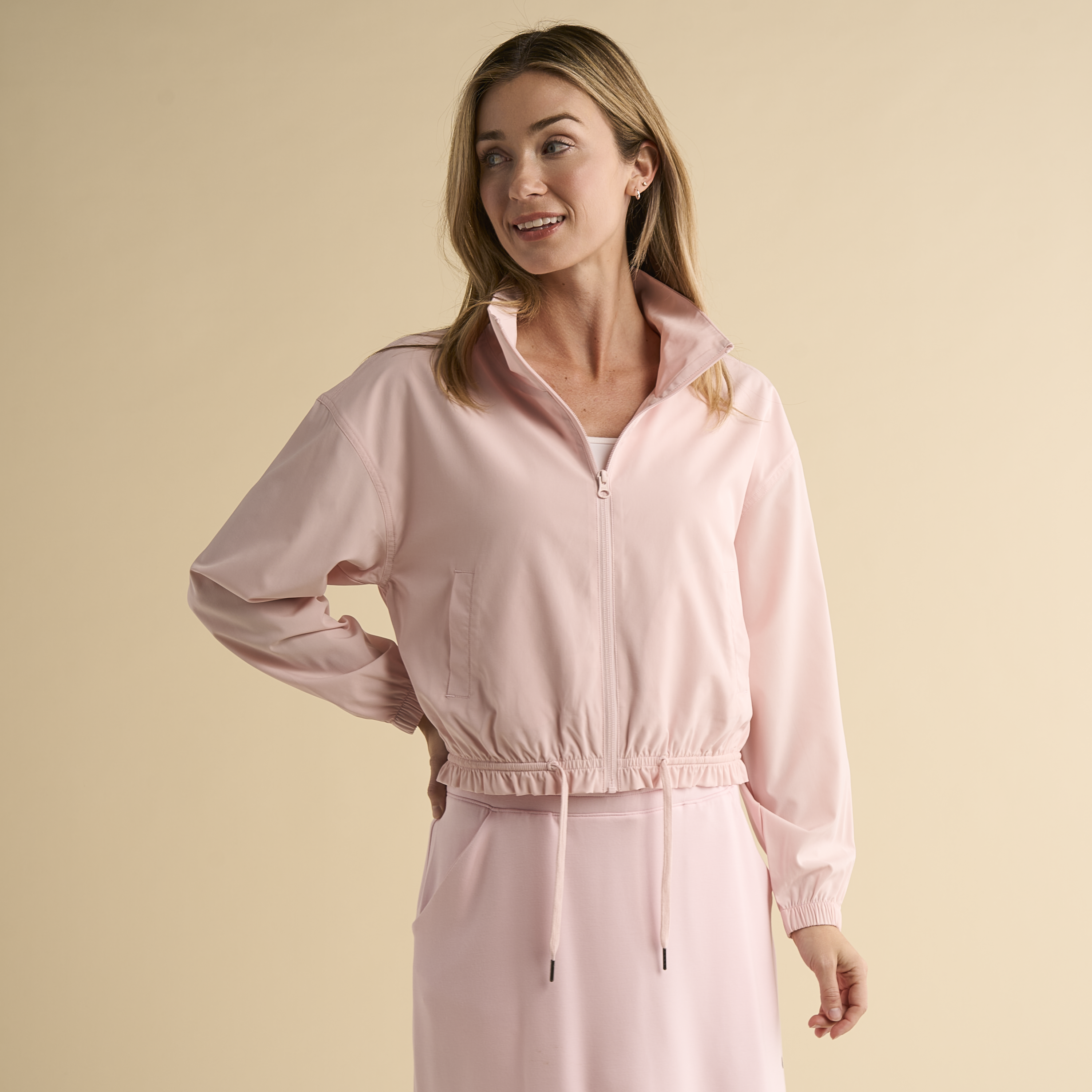 Image of Natural Reflections Tech Stretch Bomber Jacket - Potpourri - M