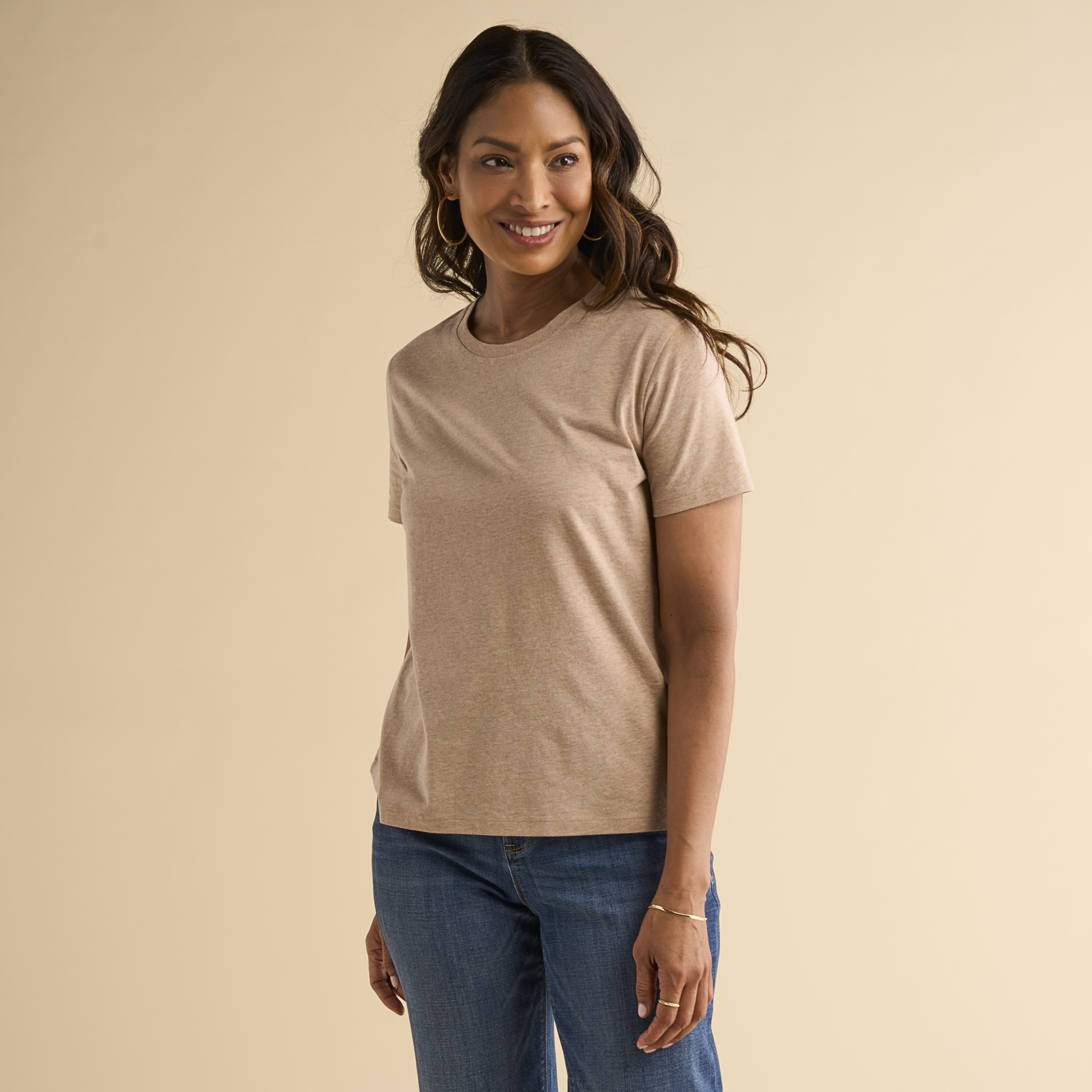 Natural Reflections Natural Reflections Everyday Crew Short-Sleeve T-Shirt - Warm Taupe - $12.99 at Bass Pro Shops