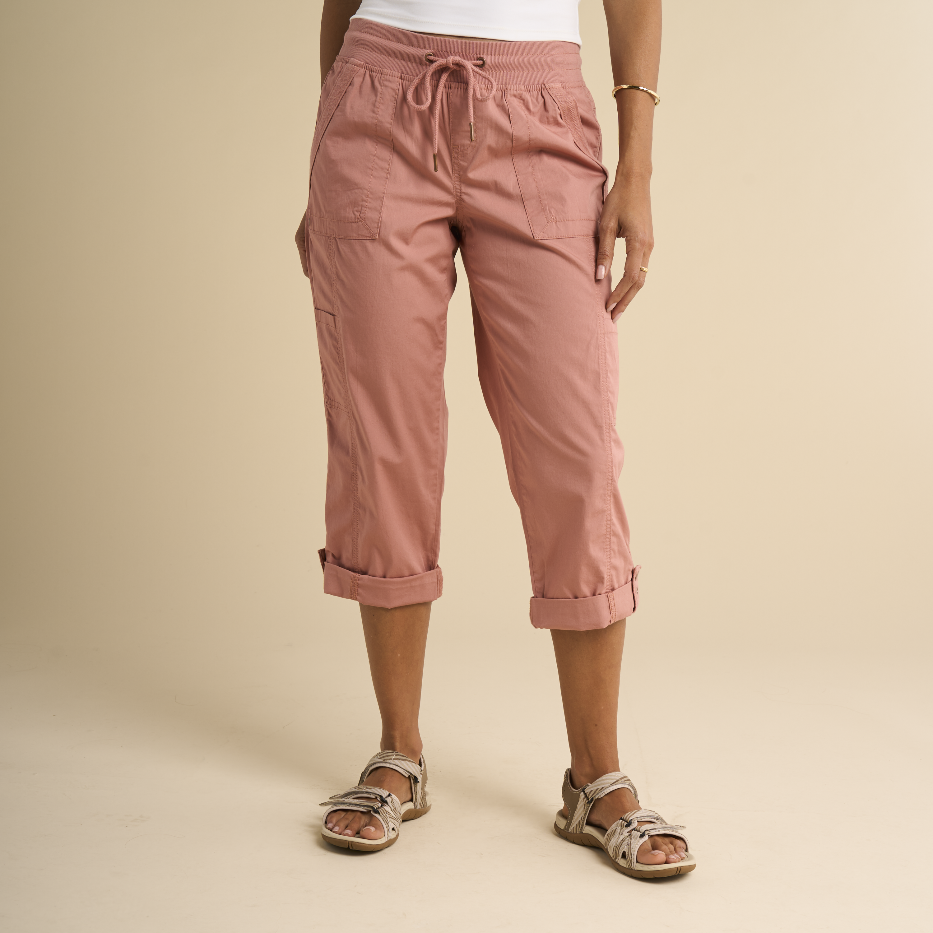Image of Natural Reflections Honey Creek Capris - Ash Rose