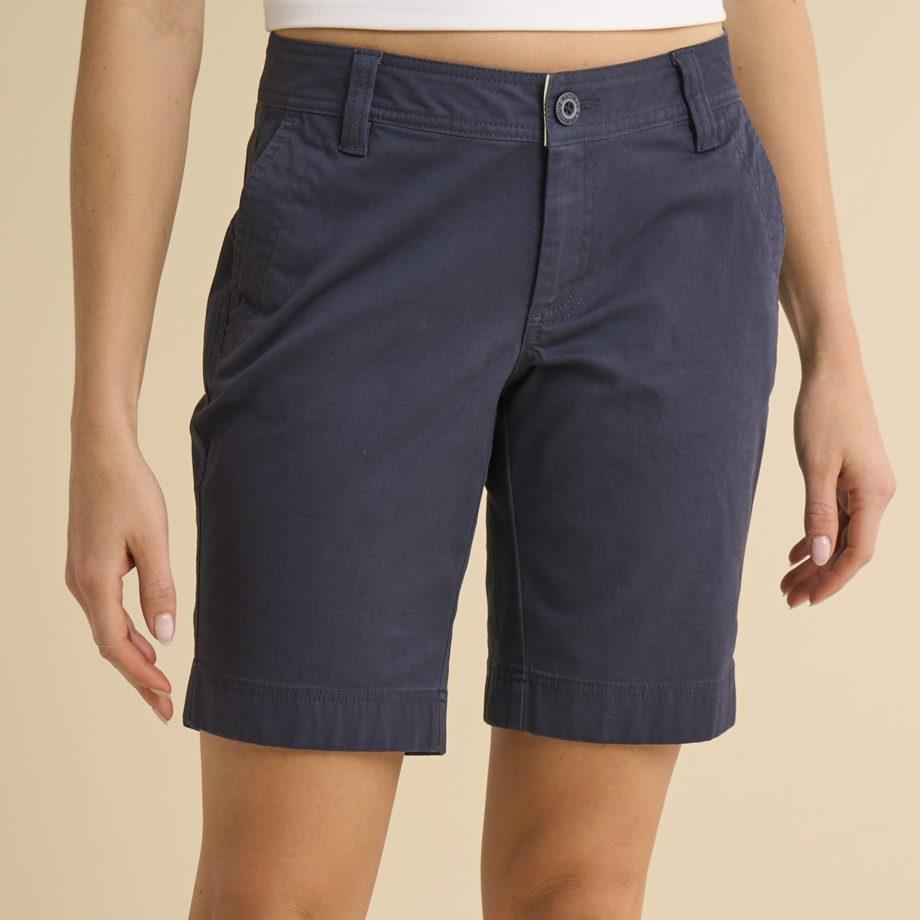 Image of Natural Reflections Spring Valley REPREVE Bermuda Shorts - Blue Nights