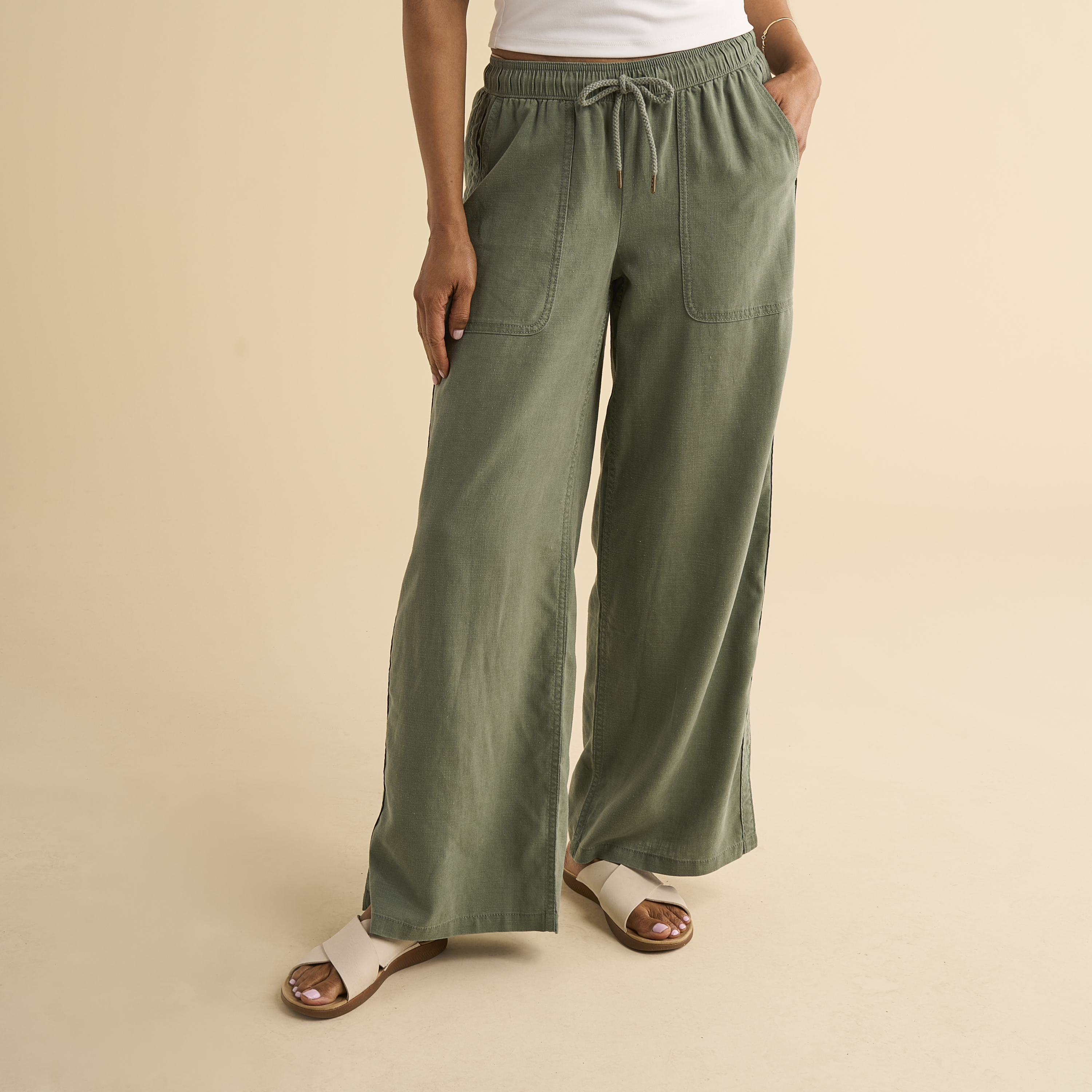 Image of Natural Reflections Sundrift Pull-On Pants - Laurel Wreath
