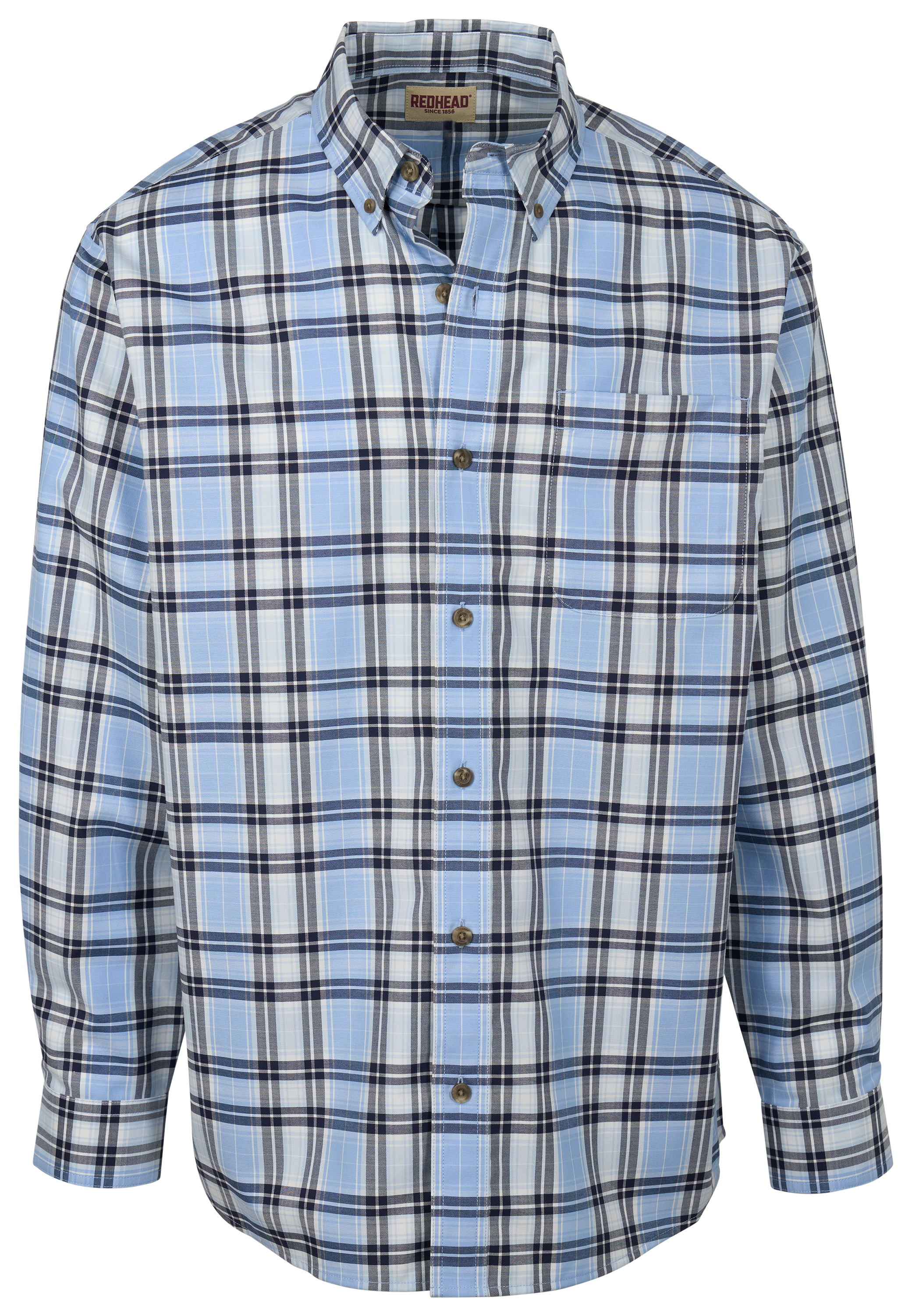 Image of RedHead Wrinkle-Free Easy-Care Button-Down Long-Sleeve Shirt - Marina Denver