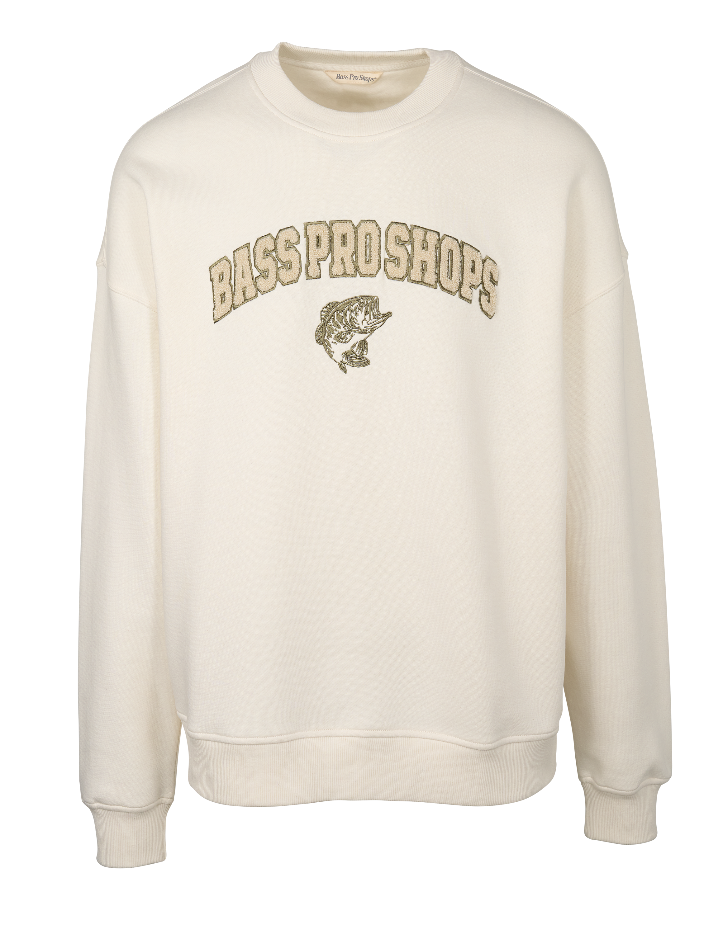Image of Bass Pro Shops Vintage Crew-Neck Long-Sleeve Sweatshirt - Egret