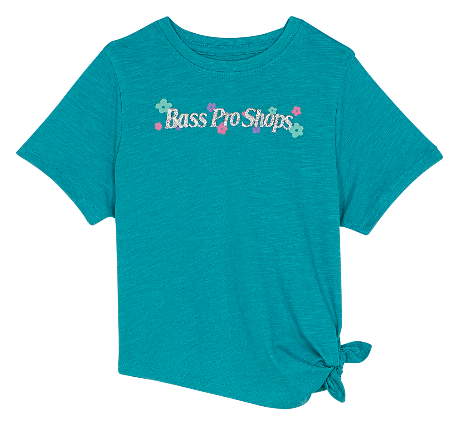 Image of Bass Pro Shops Wordmark Logo Side-Tie Short-Sleeve T-Shirt for Toddlers - Baltic