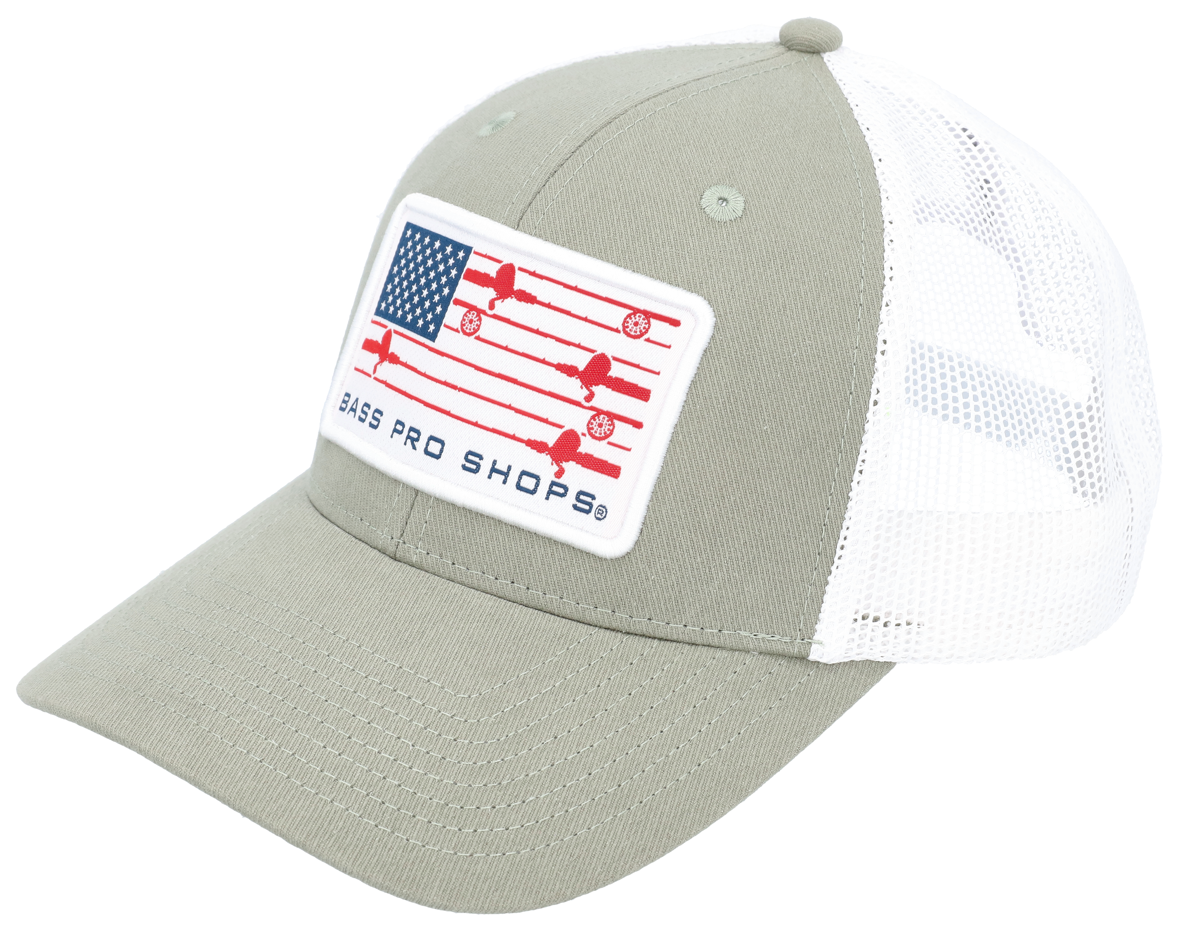 BASS PRO SHOPS Logo Flag Mesh-Back Snapback Cap