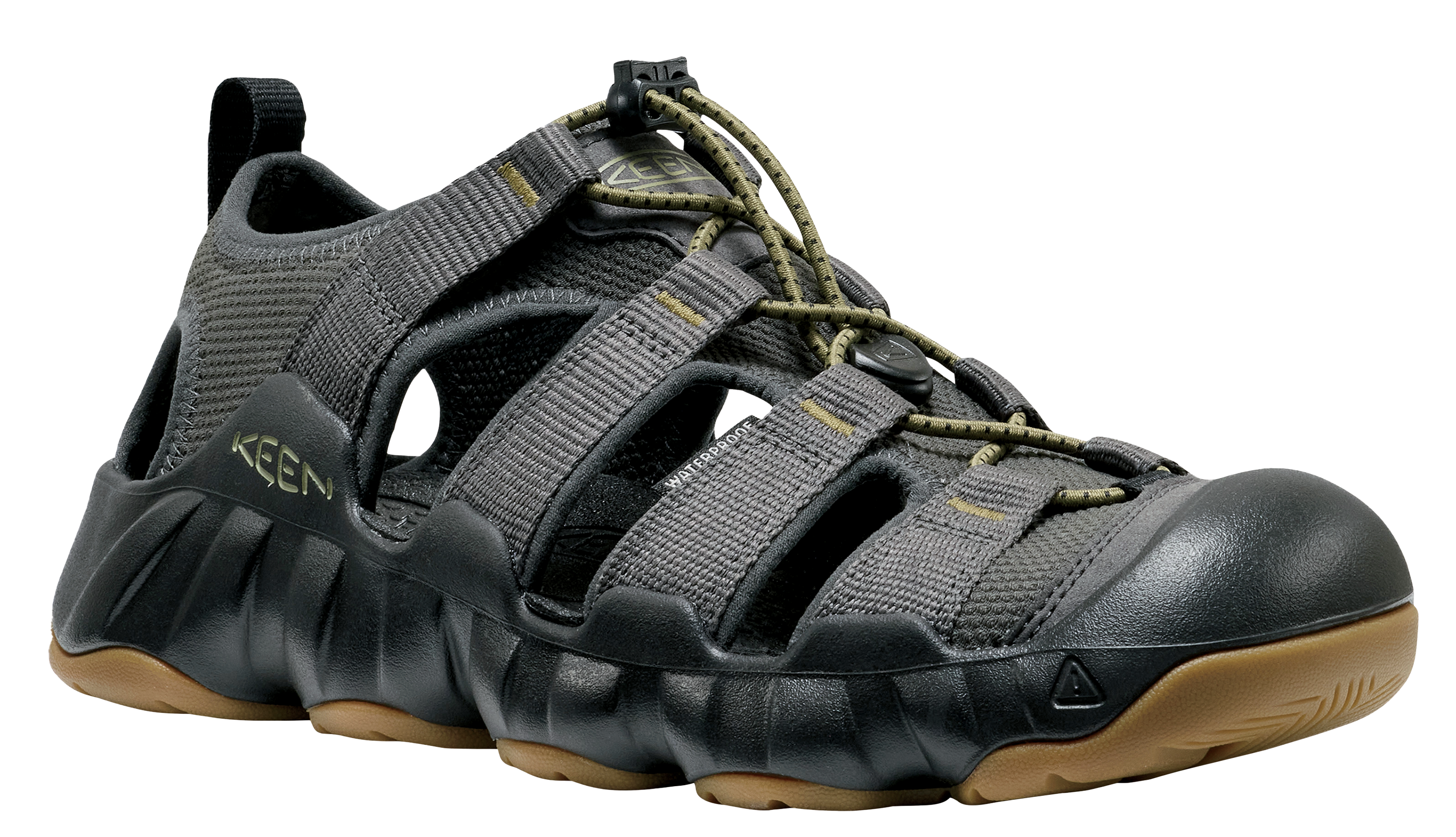 Image of KEEN Hyperport H2 Sandals for Men - Magnet/Black - 10.5M
