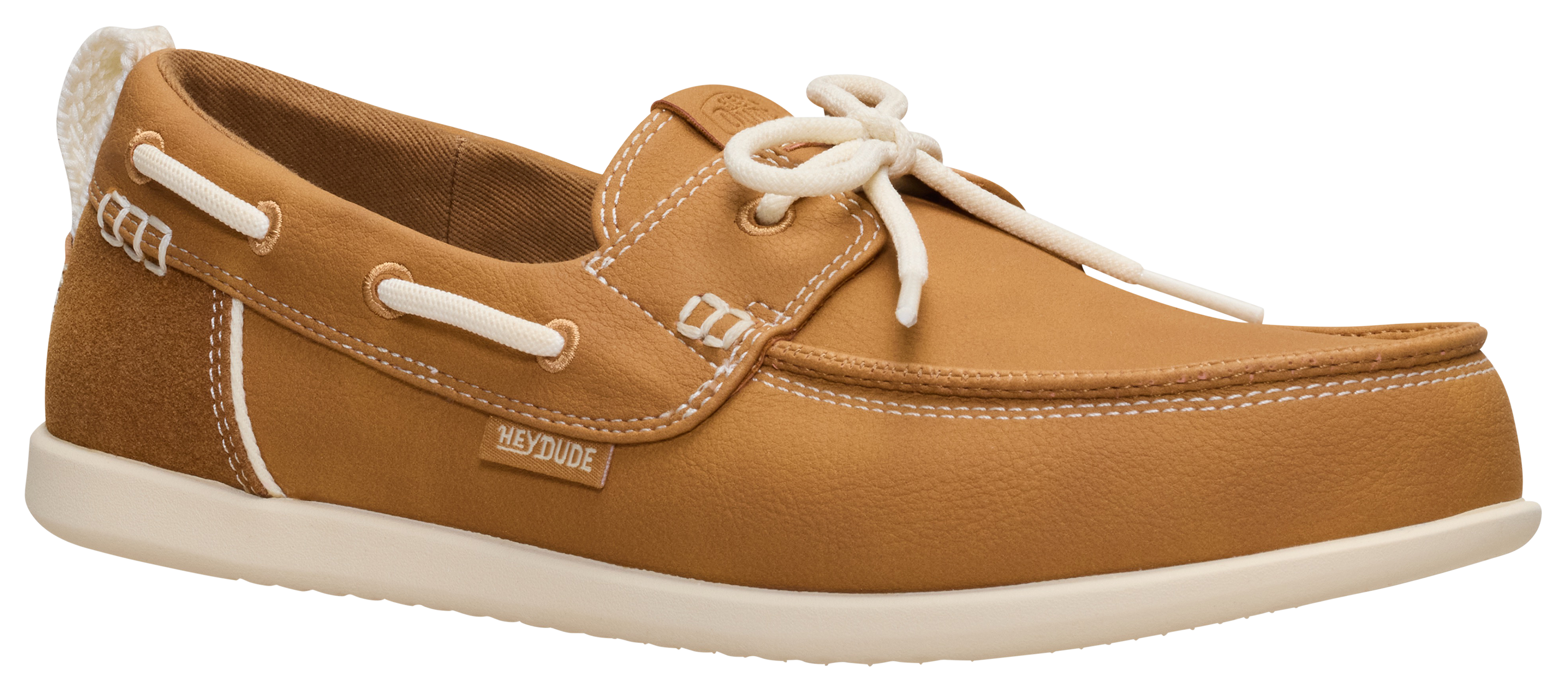 Image of HEYDUDE Harbor Breeze Lo Classic Boat Shoes for Women - Bone Brown