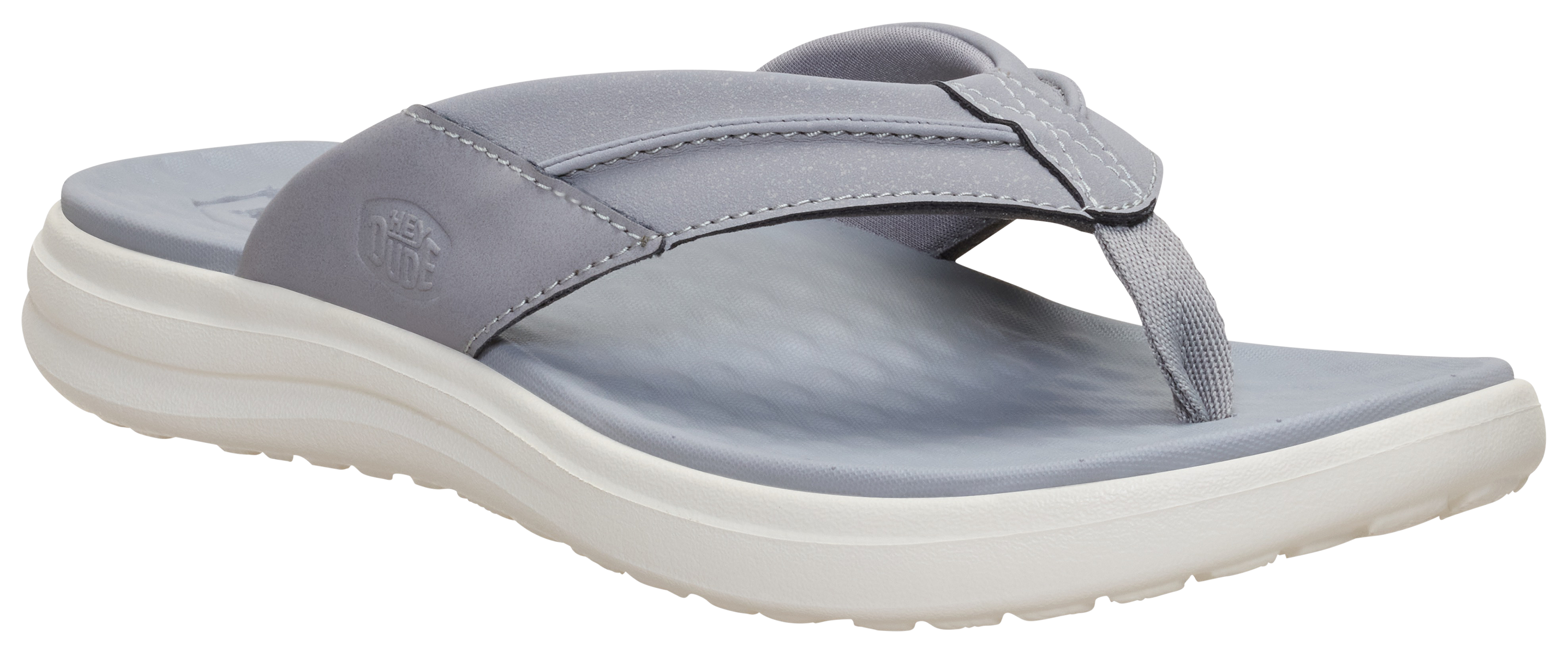 Image of HEYDUDE Finn Flip Sandals for Men - Gray