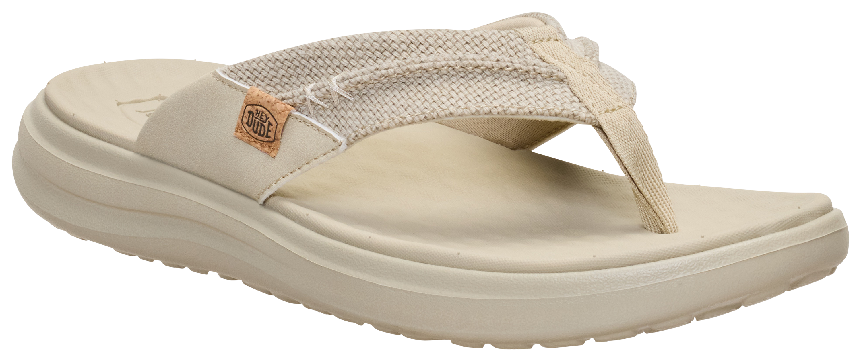 Image of HEYDUDE Finn Flip Braided Sandals for Men - Brown