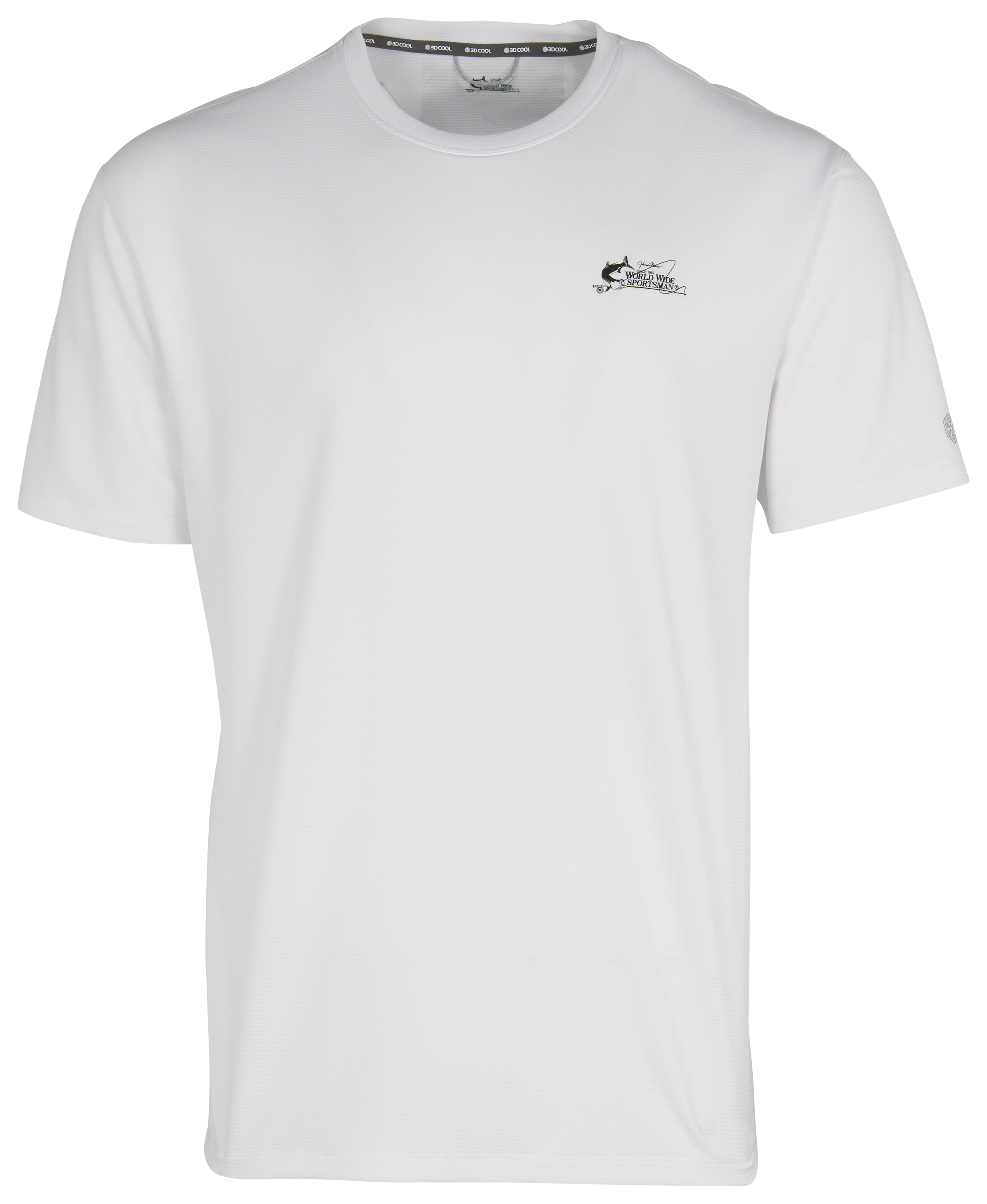 Image of World Wide Sportsman Graphic Casting 3D Cool Short-Sleeve T-Shirt - Bright White