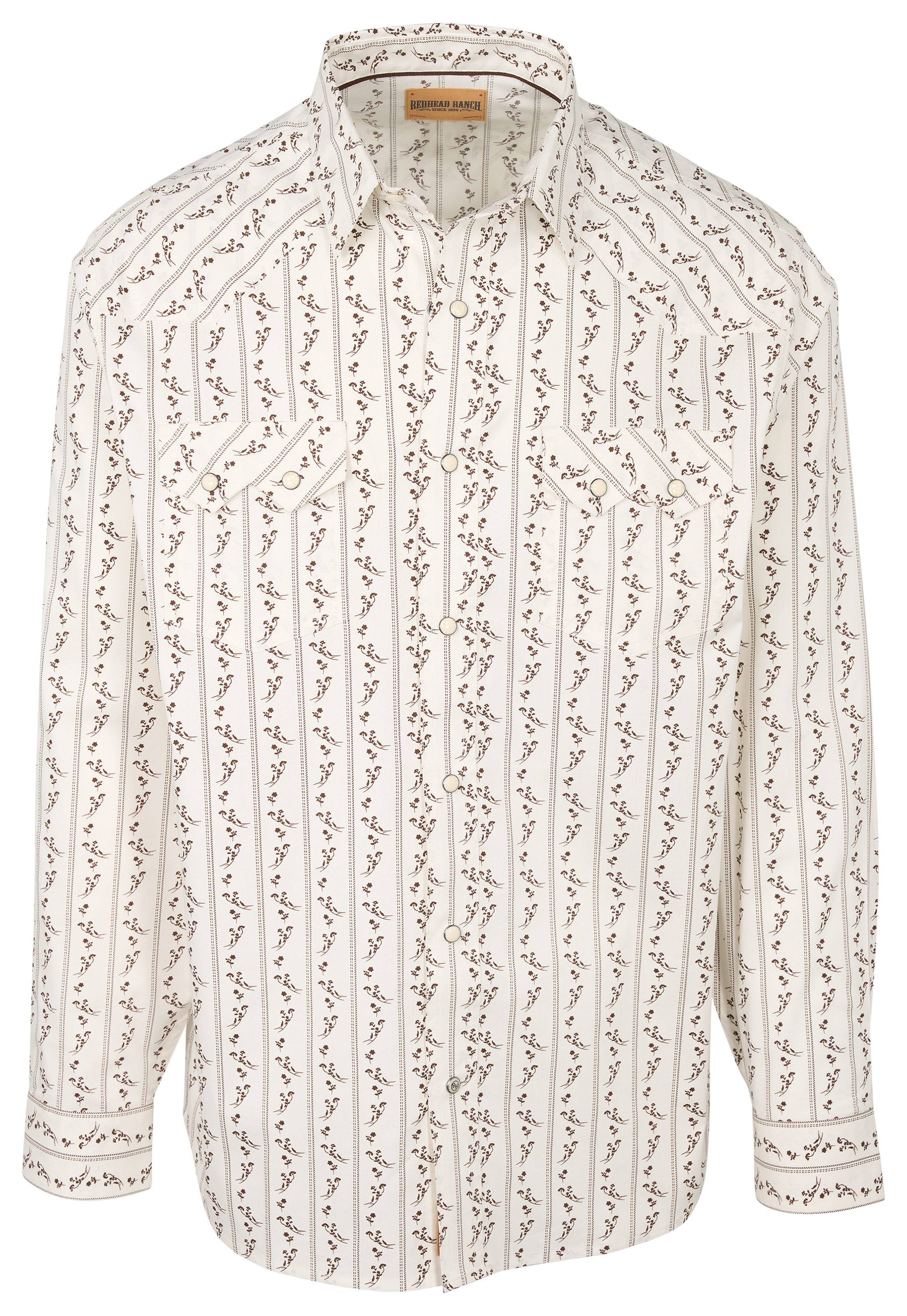Image of RedHead Ranch Cantle Snap-Front Long-Sleeve Shirt - Chicory Stripe